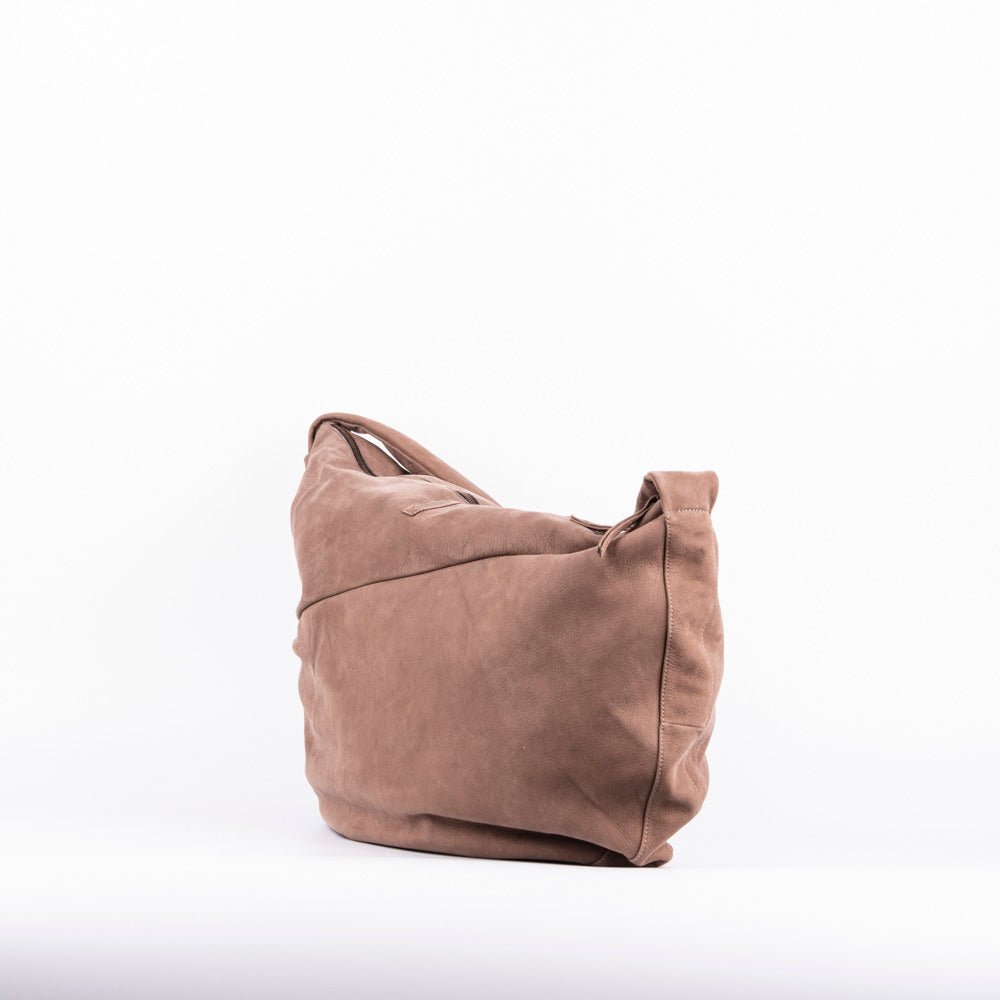 June long beach fossil - borsa a tracolla in pelle scamosciata grigia - Marta Ray