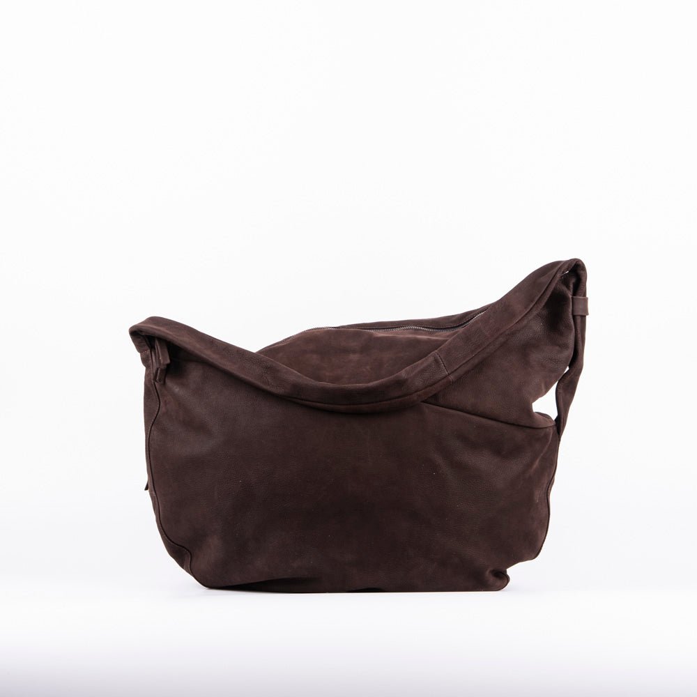 June long beach tam - borsa a tracolla in pelle scamosciata marrone - Marta Ray