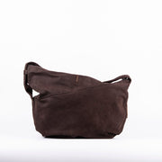 June long beach tam - borsa a tracolla in pelle scamosciata marrone - Marta Ray