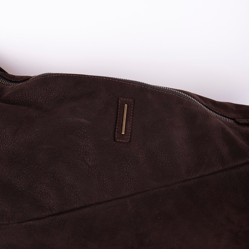 June long beach tam - borsa a tracolla in pelle scamosciata marrone - Marta Ray