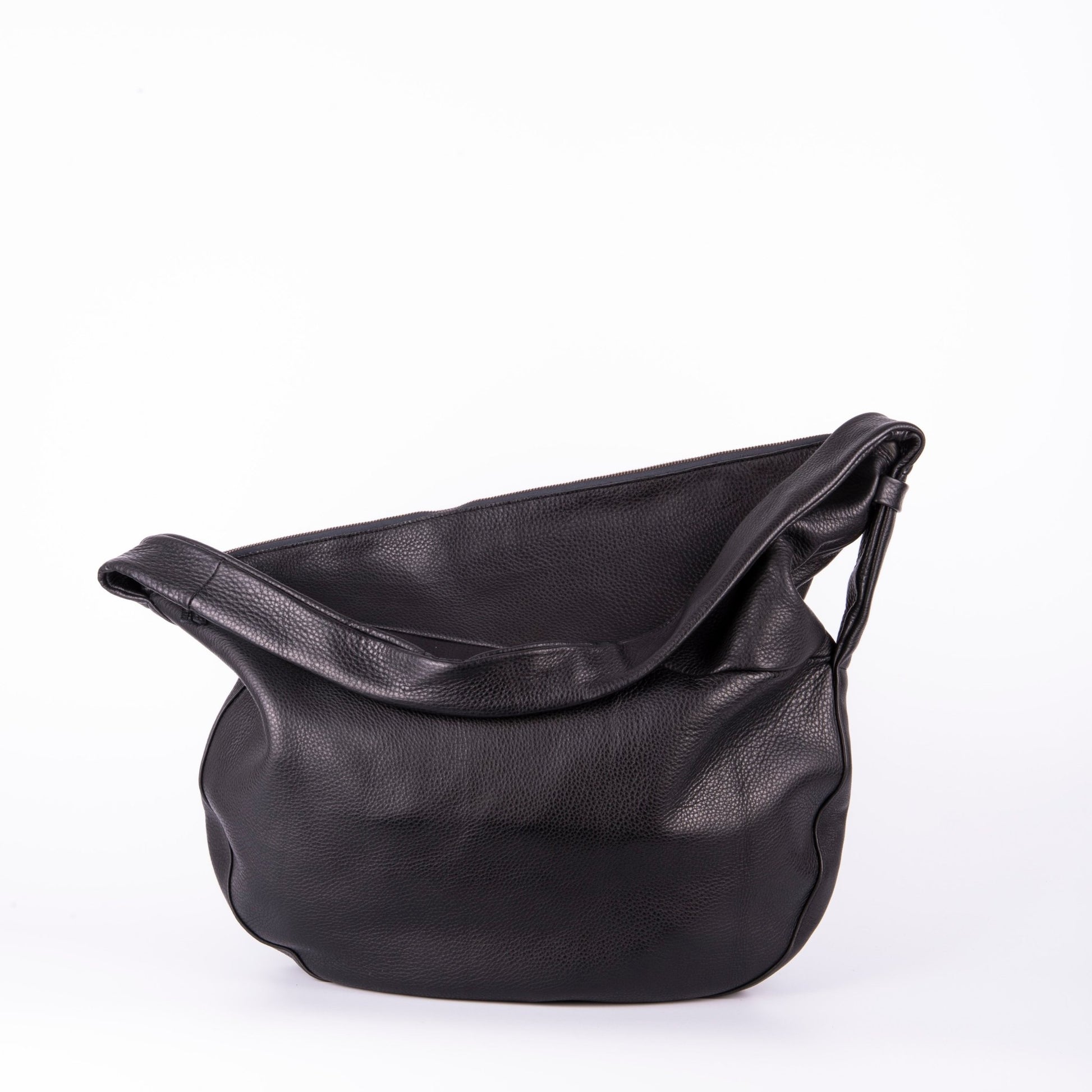 June martellato nero - borsa a tracolla in pelle nera martellata - Marta Ray