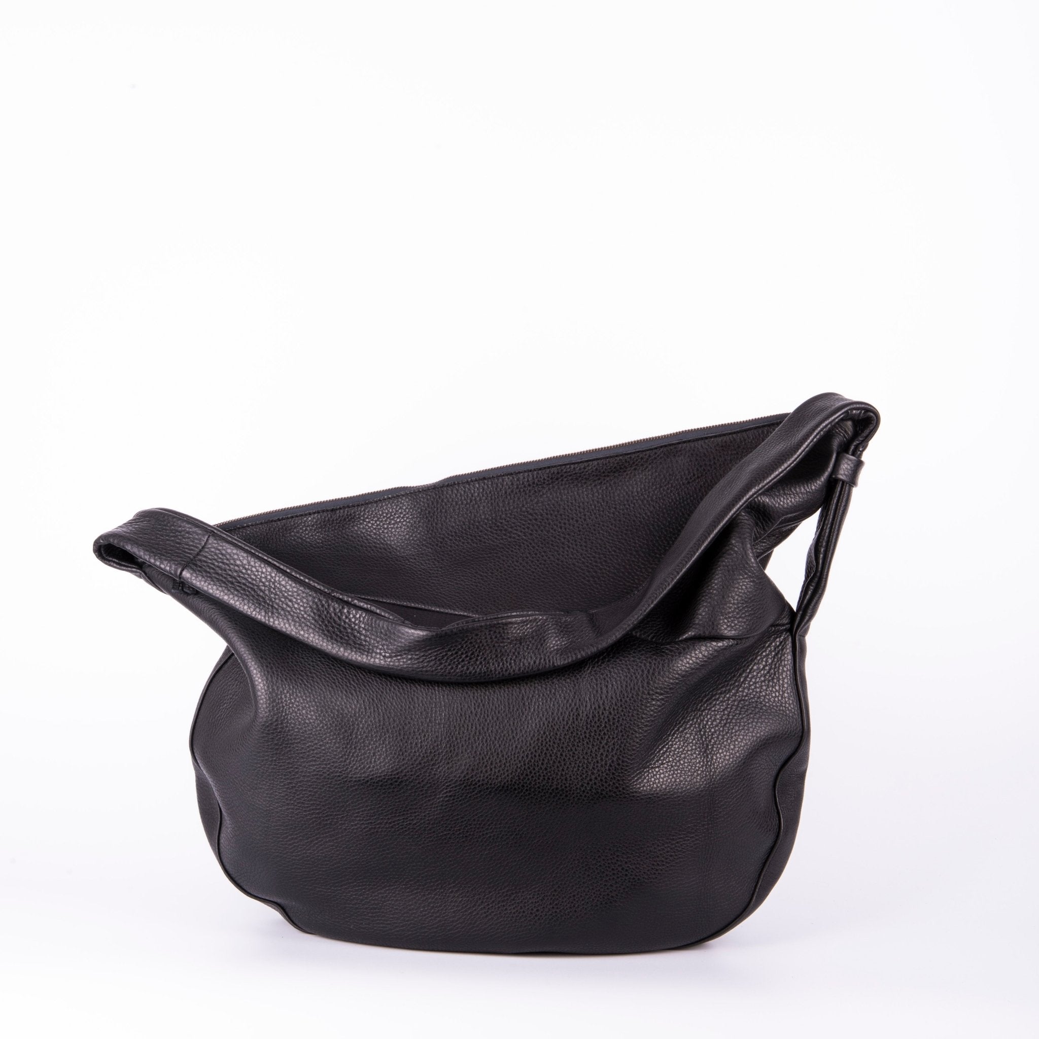 June martellato nero - borsa a tracolla in pelle nera martellata - Marta Ray
