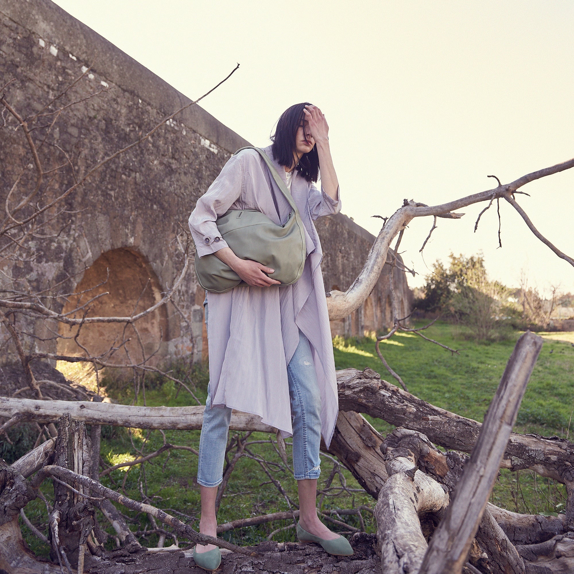 June mousse cammeo - borsa a tracolla in pelle - Marta Ray