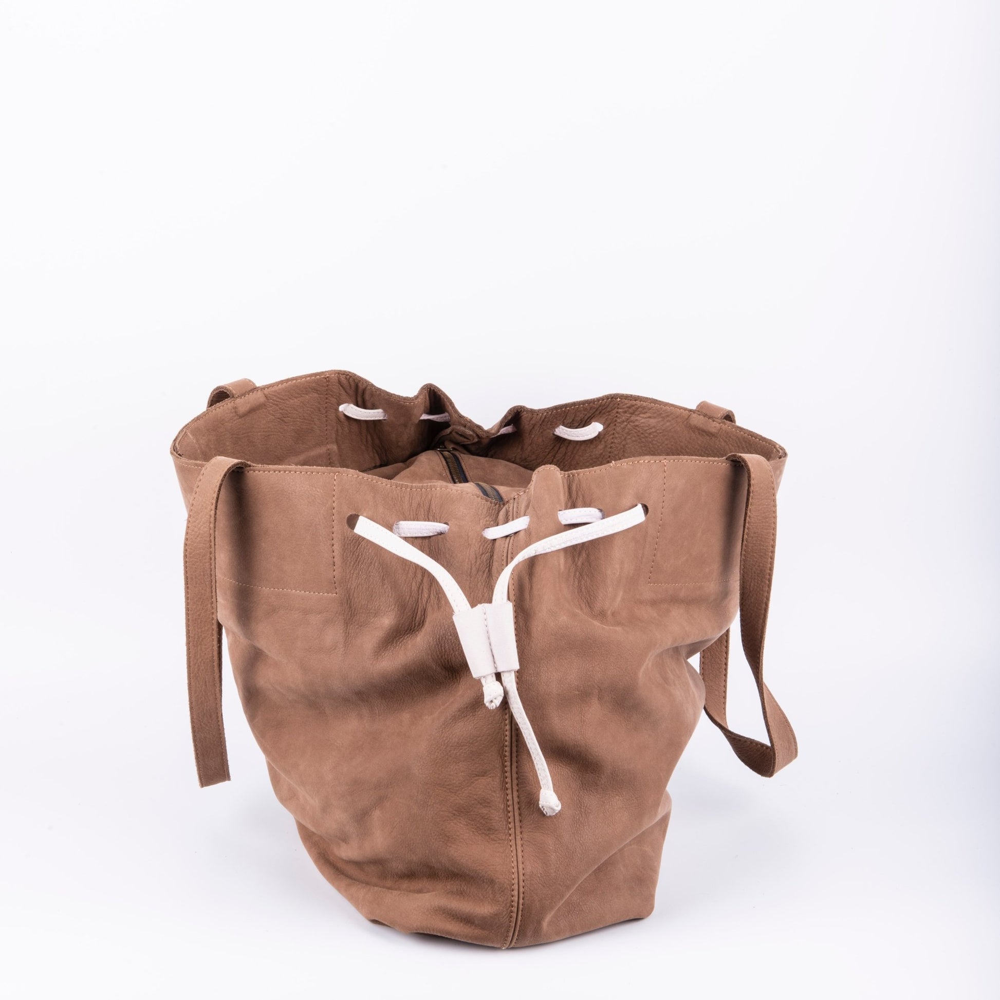 Karen long beach fango provenza - borsa grande tracolla in pelle beige - Marta Ray