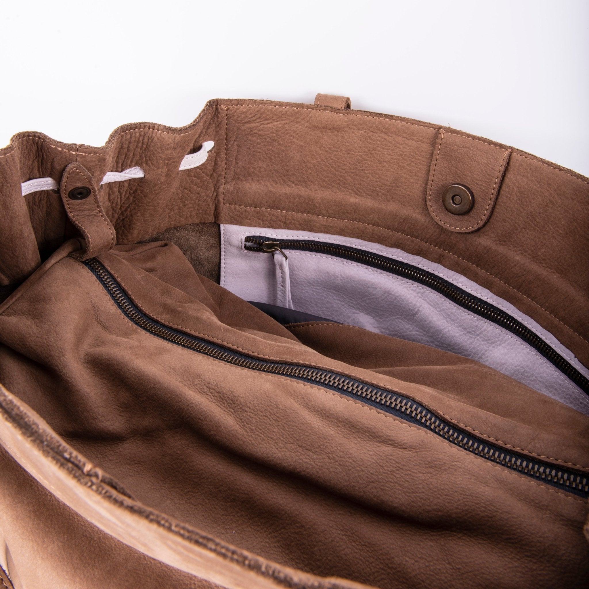 Karen long beach fango provenza - borsa grande tracolla in pelle beige - Marta Ray