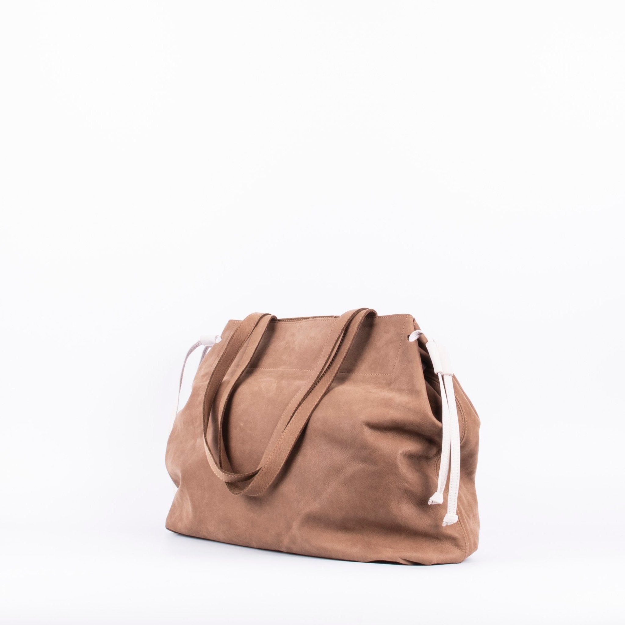 Karen long beach fango provenza - borsa grande tracolla in pelle beige - Marta Ray