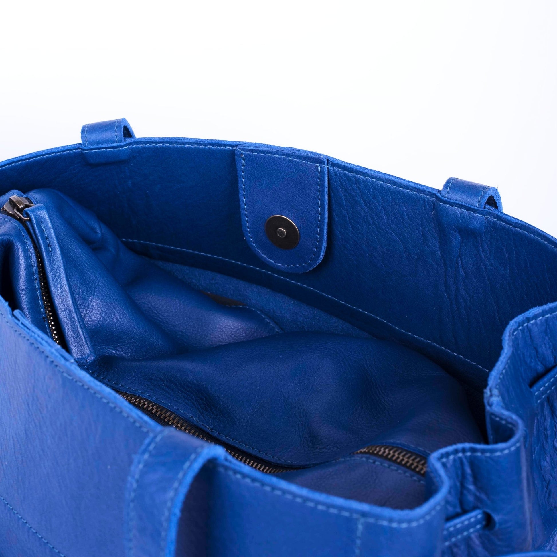 Karen mousse blu indemoniato - borsa in pelle blu elettrico - Marta Ray