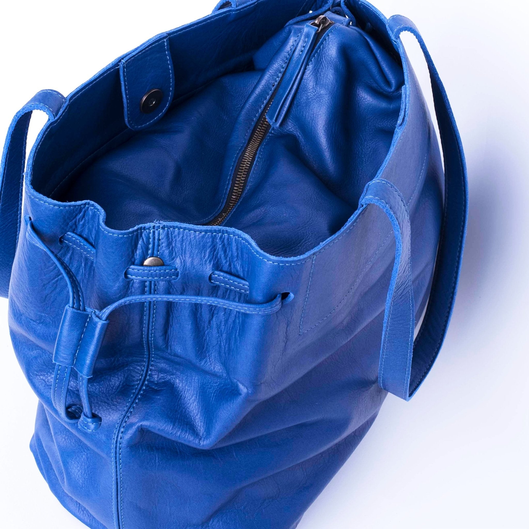 Karen mousse blu indemoniato - borsa in pelle blu elettrico - Marta Ray