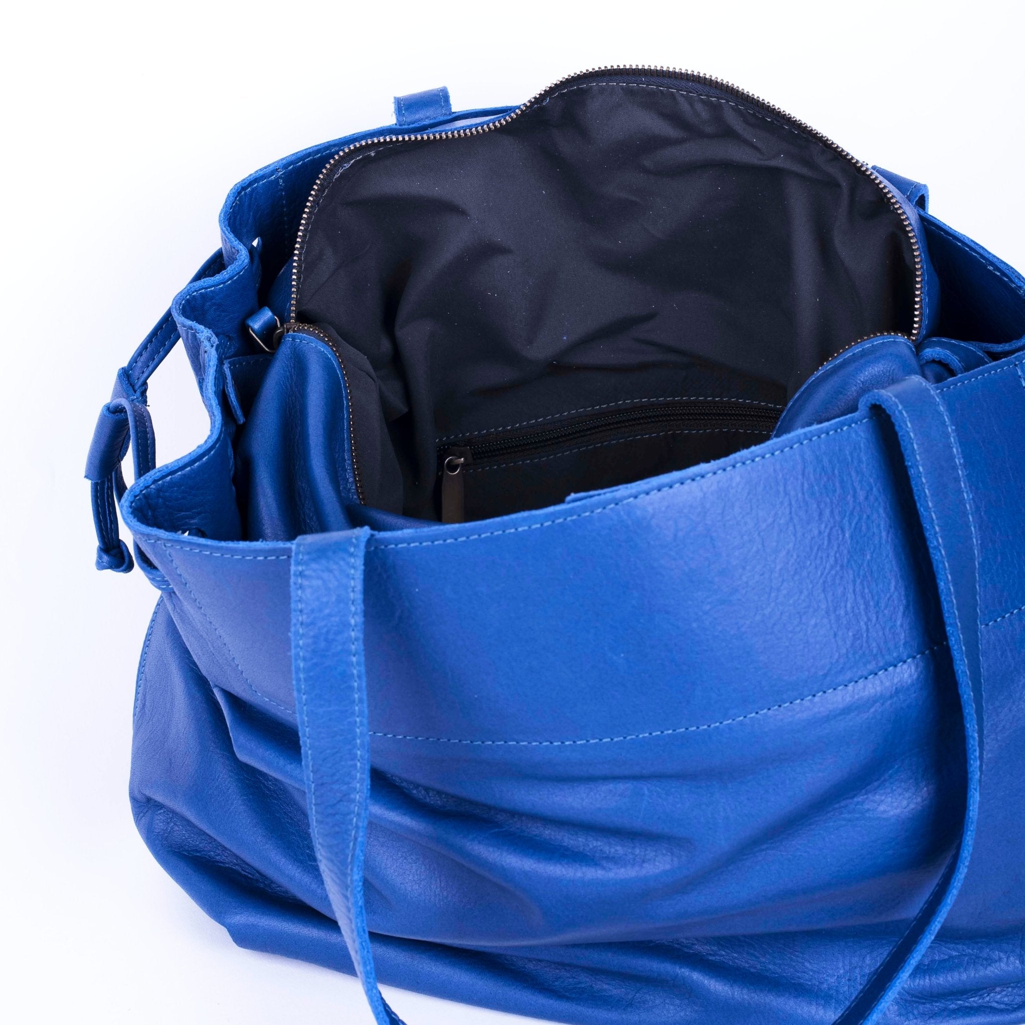 Karen mousse blu indemoniato - borsa in pelle blu elettrico - Marta Ray