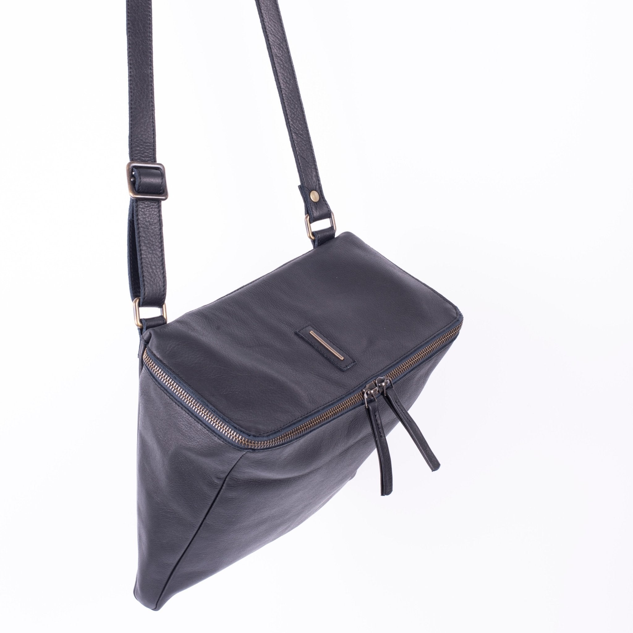 Kesi mousse nero - borsa a tracolla in pelle nera - Marta Ray