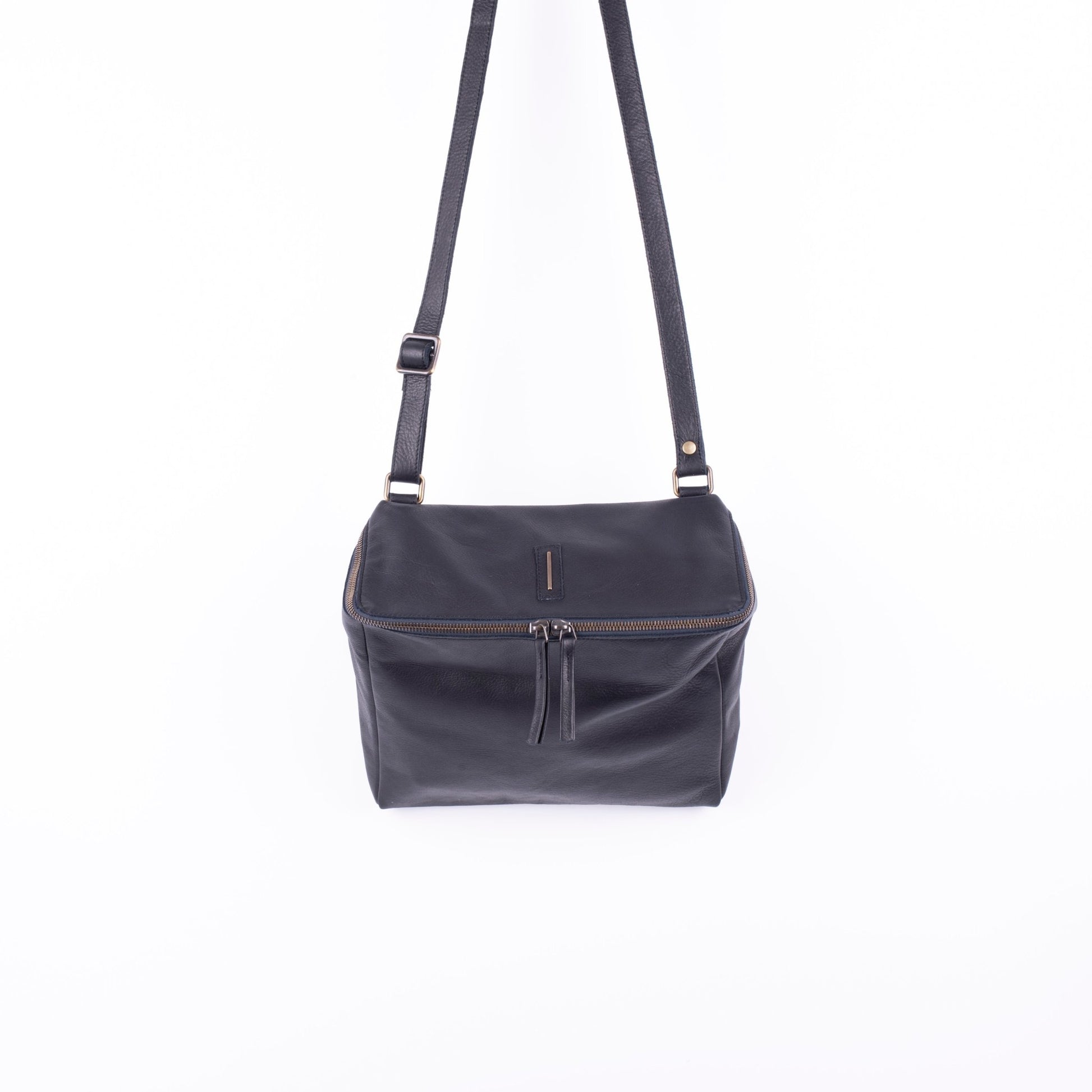 Kesi mousse nero - borsa a tracolla in pelle nera - Marta Ray