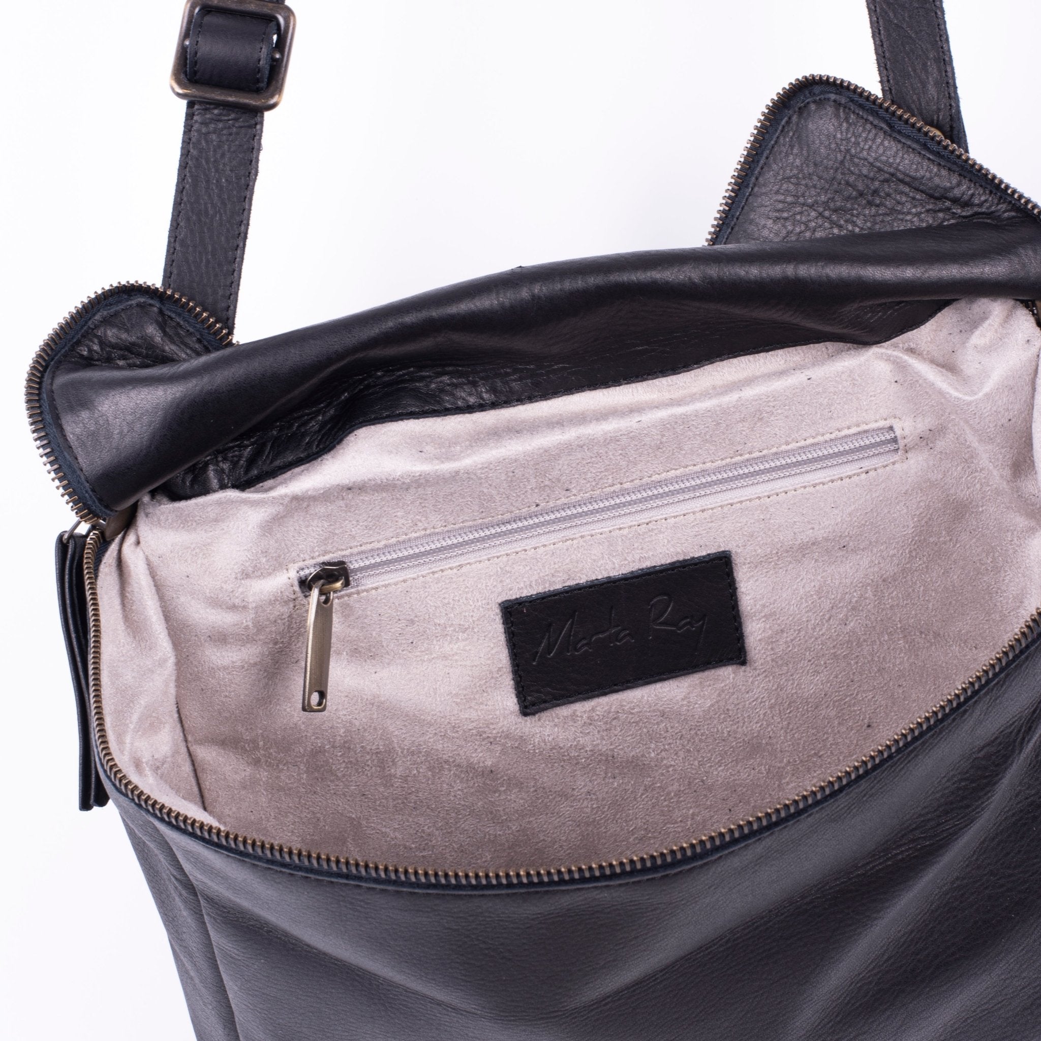 Kesi mousse nero - borsa a tracolla in pelle nera - Marta Ray