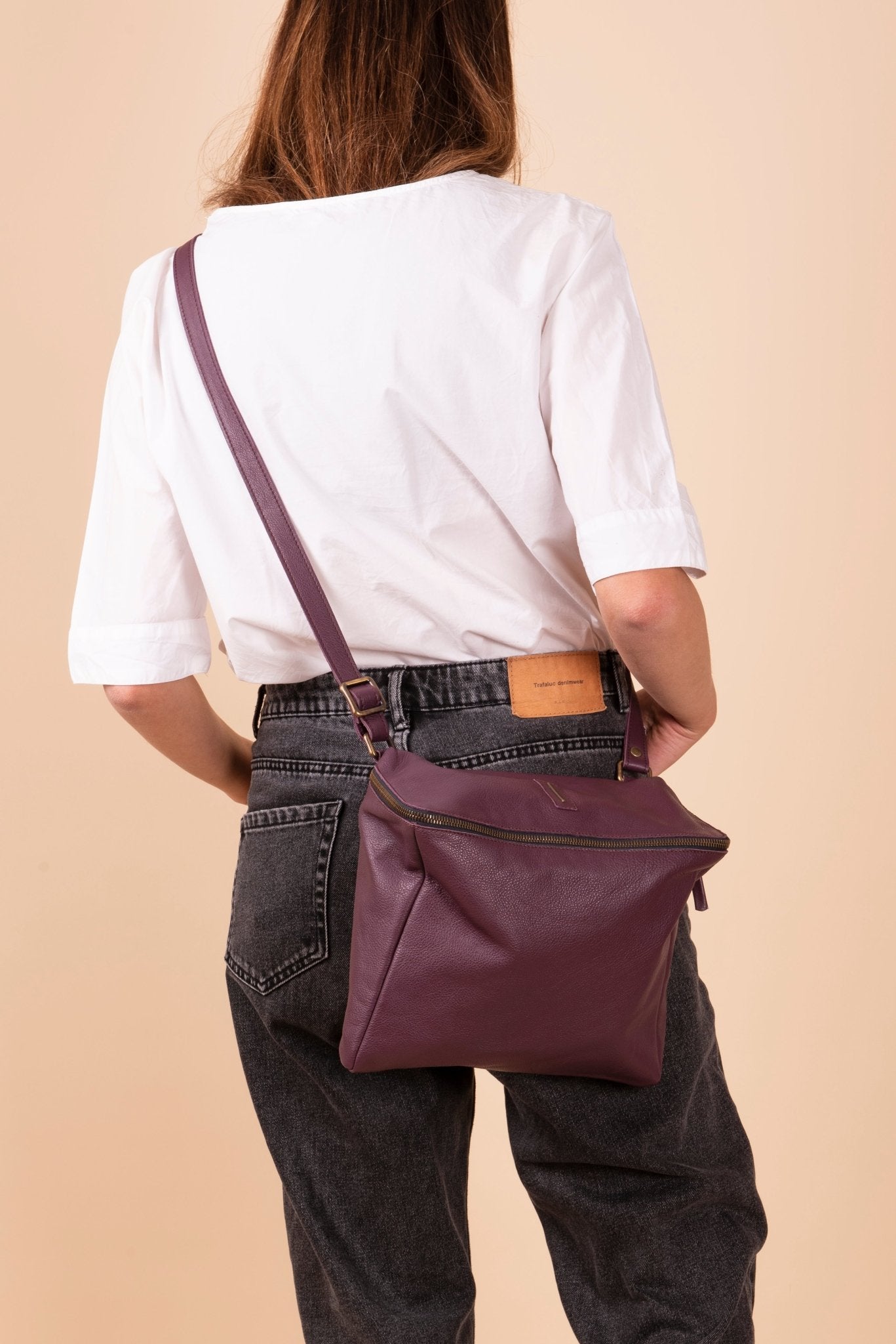 Kesi mousse viola - borsa a tracolla in pelle viola - Marta Ray
