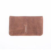 Kiki wallet camoscio cuoio - portafogli in pelle marrone - Marta Ray