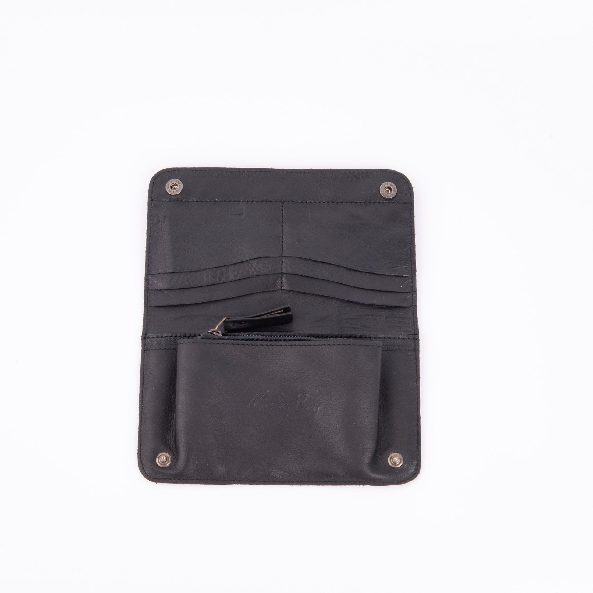 Kiki wallet cerato nero - portafogli in pelle nera - Marta Ray