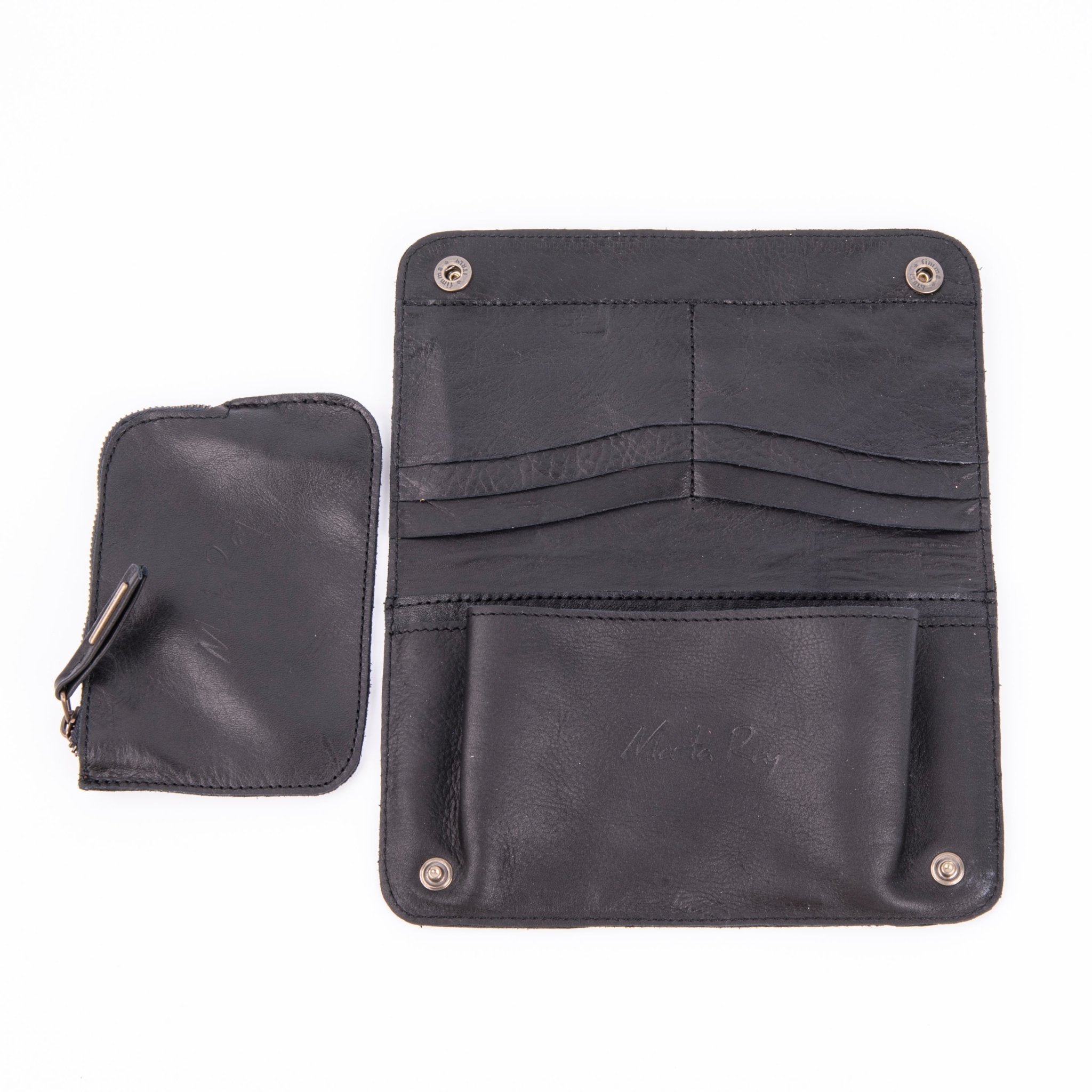 Kiki wallet cerato nero - portafogli in pelle nera - Marta Ray
