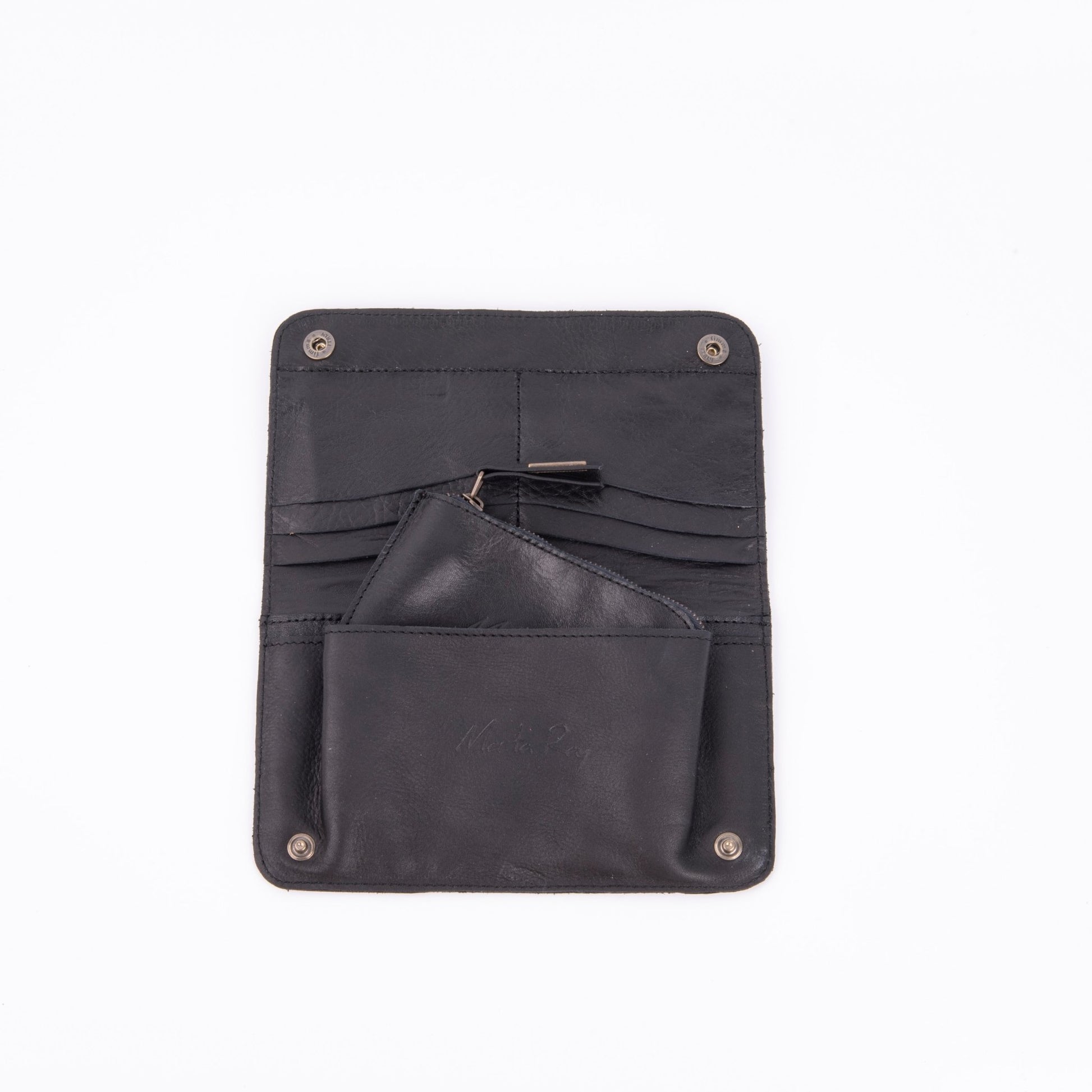 Kiki wallet cerato nero - portafogli in pelle nera - Marta Ray