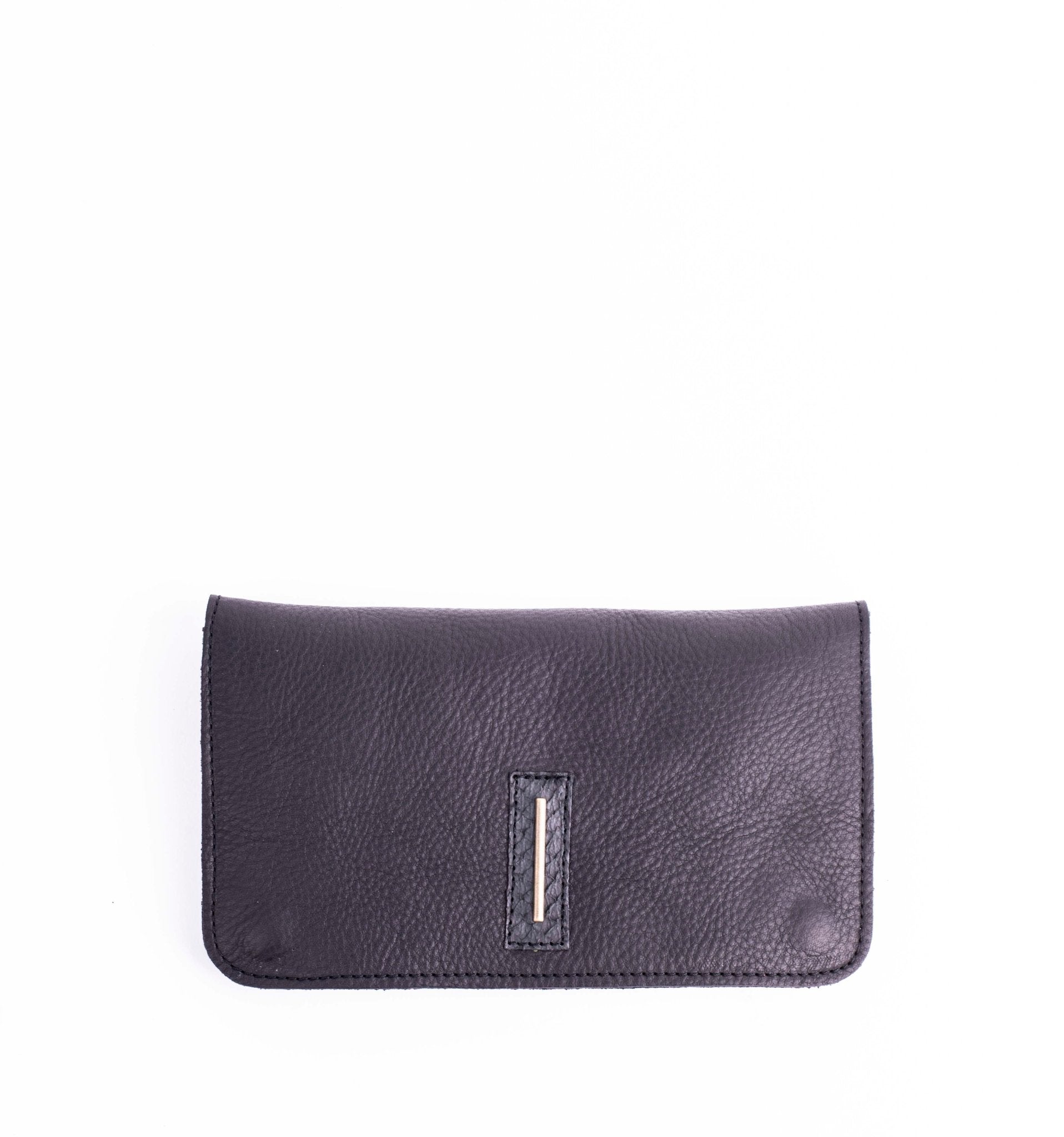 Kiki wallet martellato + long beach nero - portafogli in pelle nera - Marta Ray