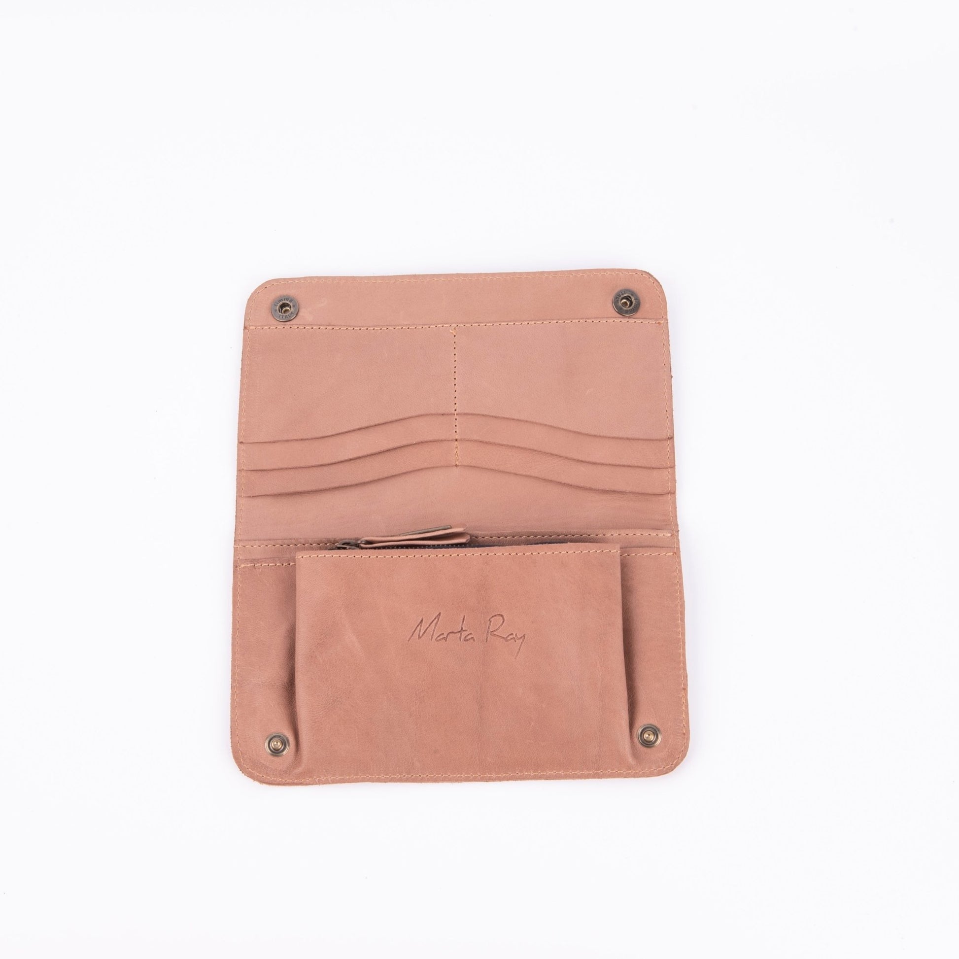 Kiki wallet mousse cammeo - portafogli in pelle rosa - Marta Ray