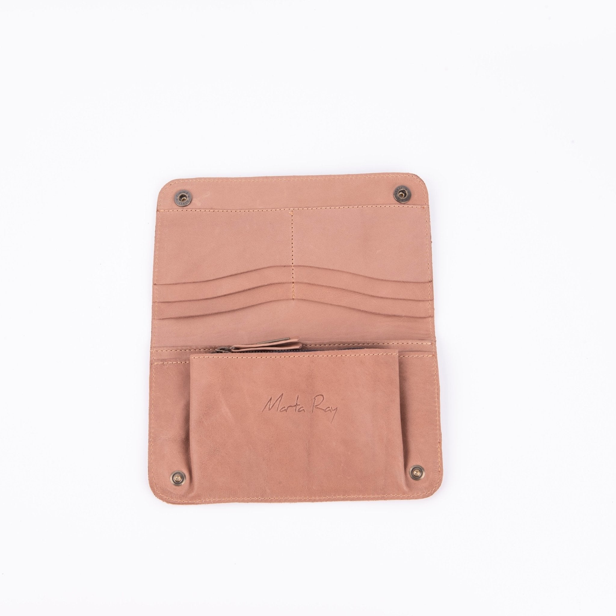 Kiki wallet mousse cammeo - portafogli in pelle rosa - Marta Ray