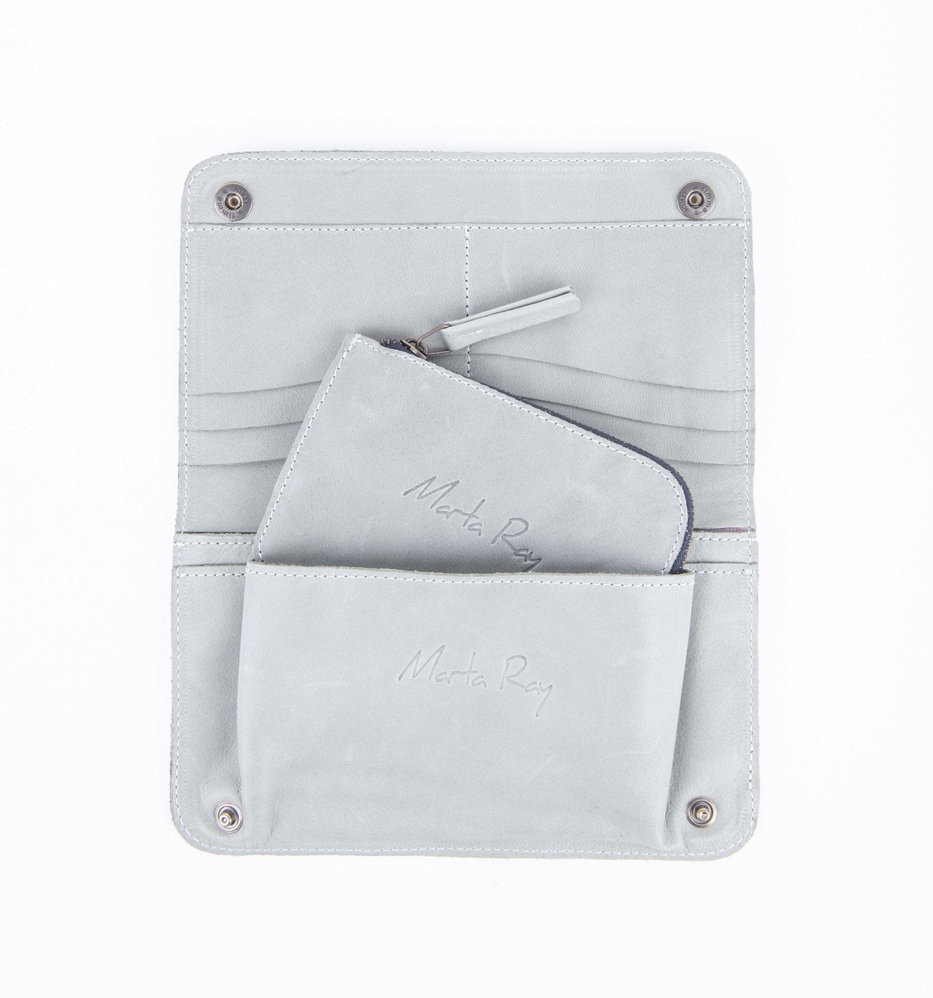 Kiki wallet mousse edera - portafogli in pelle verde - Marta Ray