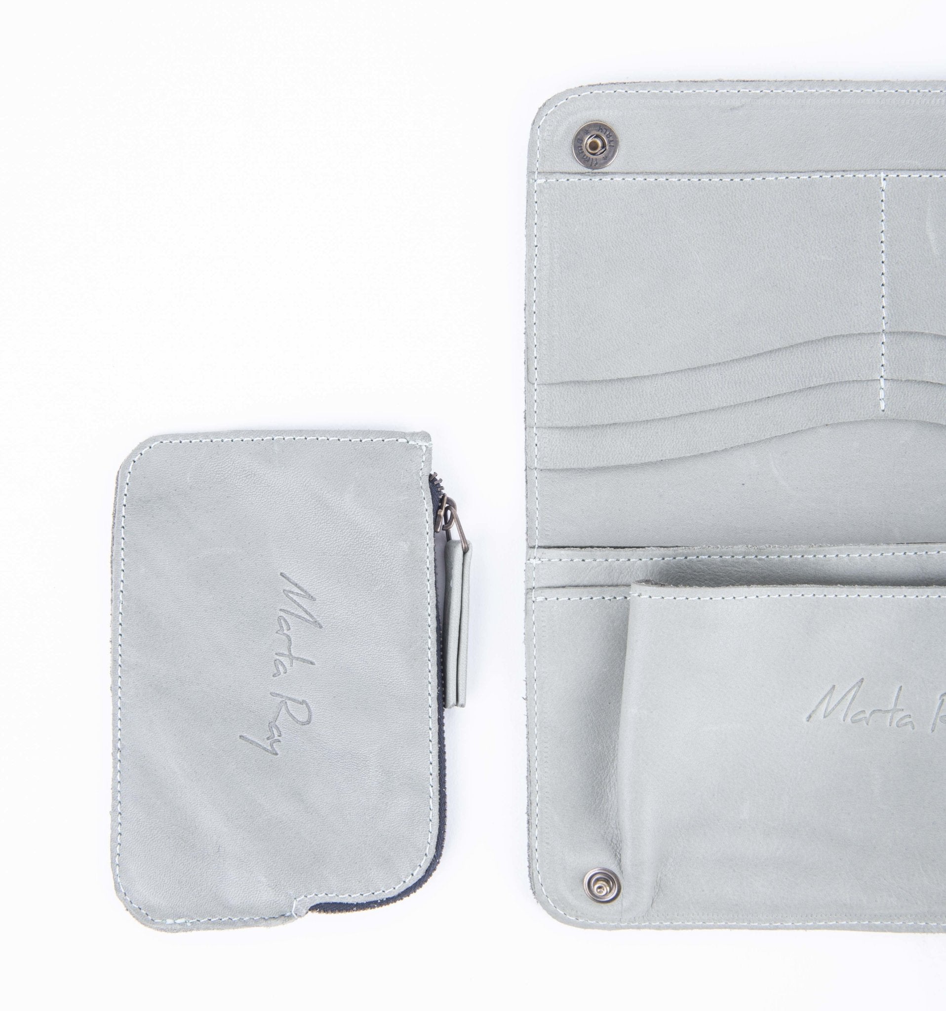 Kiki wallet mousse edera - portafogli in pelle verde - Marta Ray