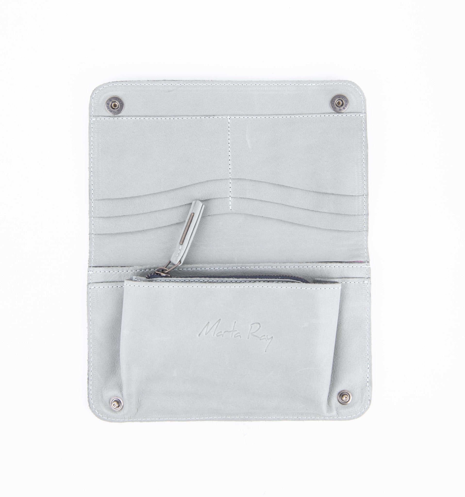 Kiki wallet mousse edera - portafogli in pelle verde - Marta Ray
