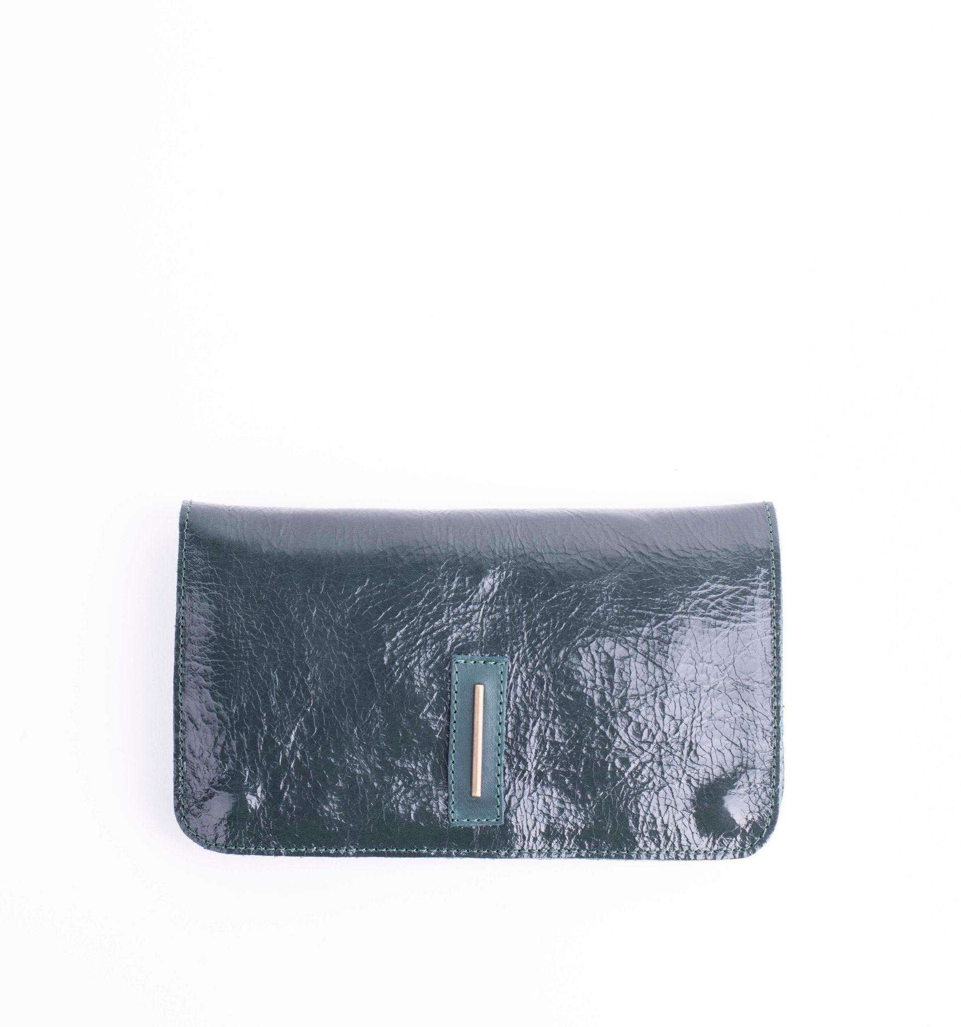 Kiki wallet vernice pino - portafogli in pelle verde - Marta Ray