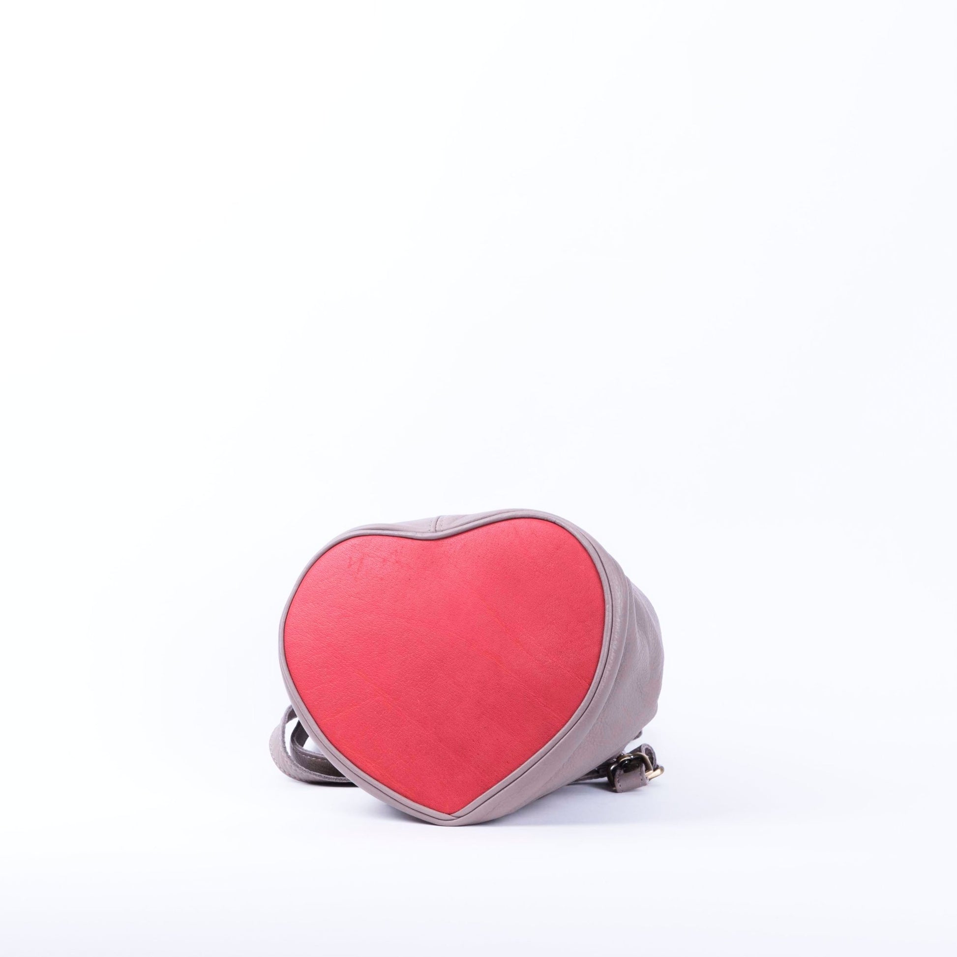 Kiss bag mousse acacia+ cuoio rosso - bosa a tracolla in pelle bicolore - Marta Ray