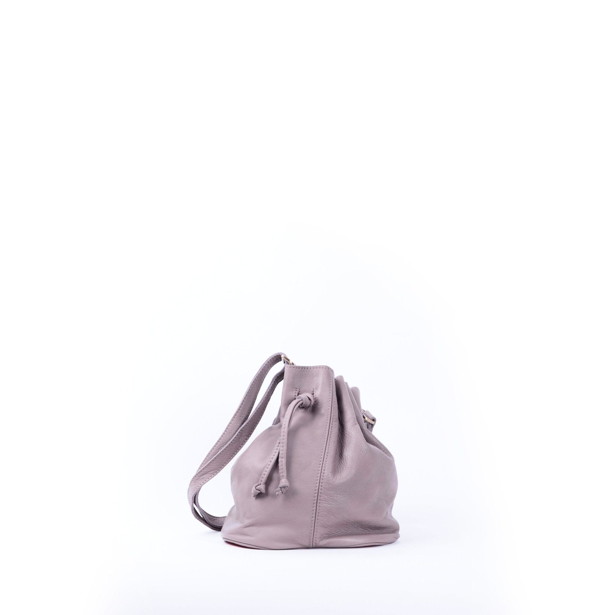Kiss bag mousse acacia+ cuoio rosso - bosa a tracolla in pelle bicolore - Marta Ray