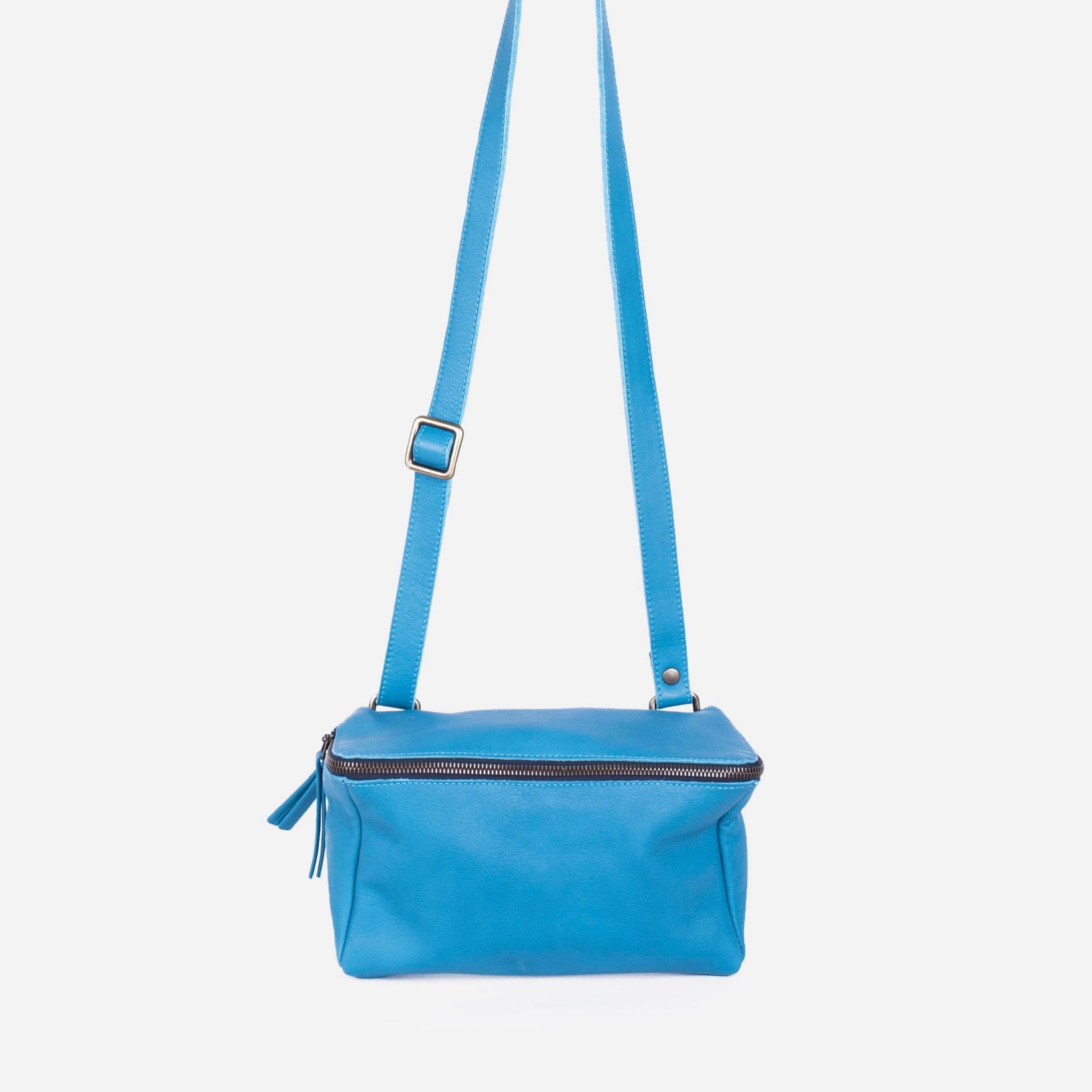 Kyo mousse mare - borsa a tracolla marsupio in pelle turchese - Marta Ray