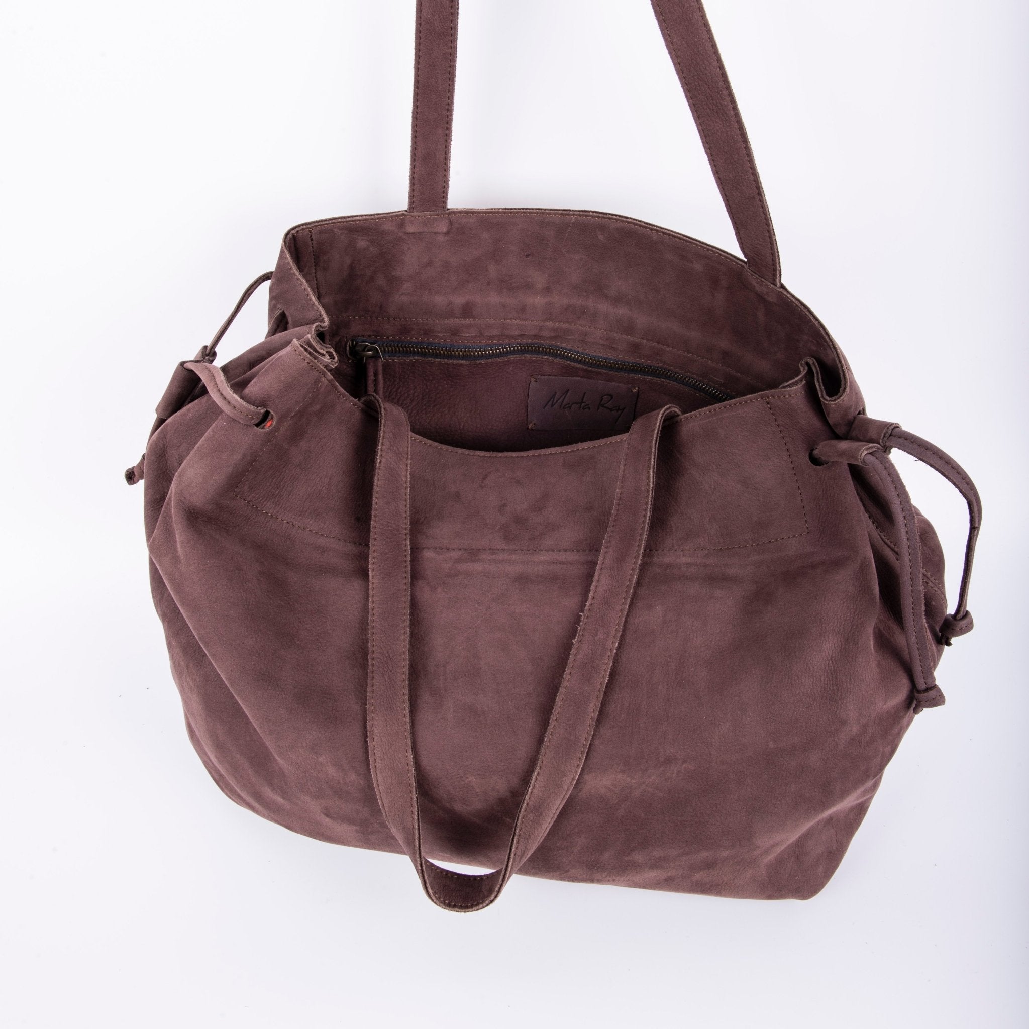 Lana long beach cioccolato - borsa grande a spalla in pelle marrone - Marta Ray