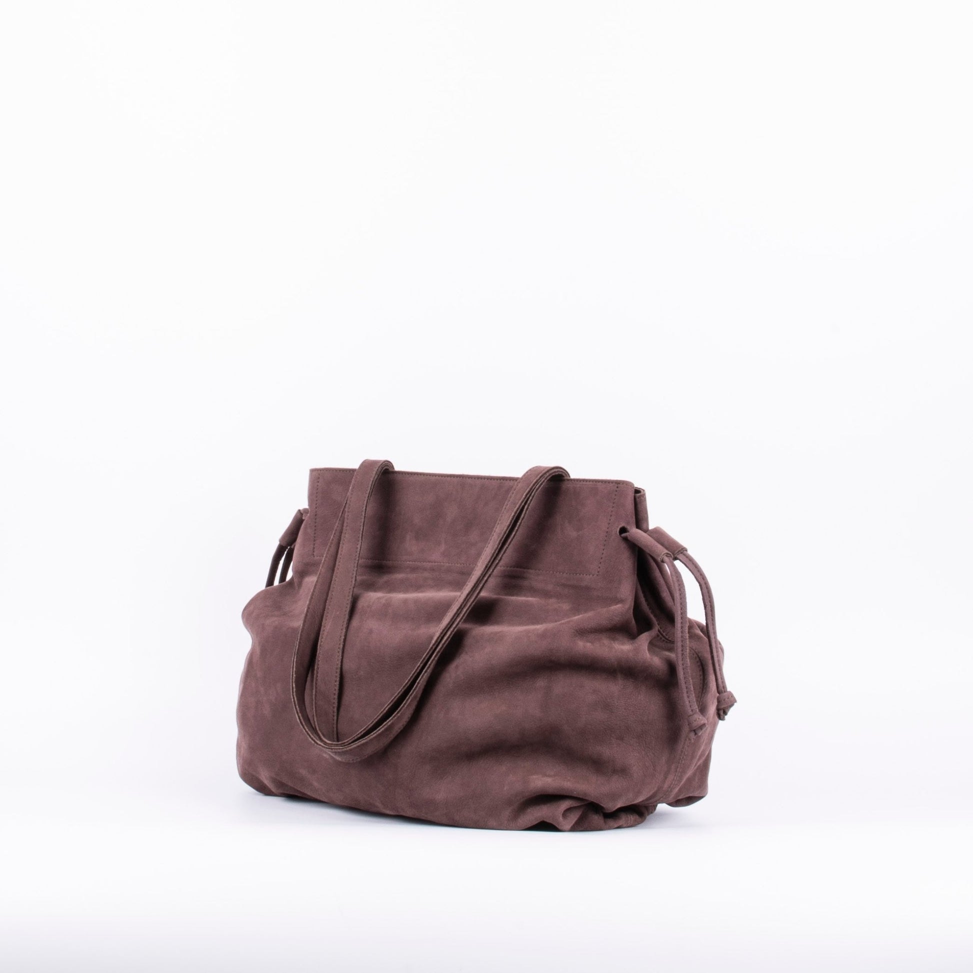 Lana long beach cioccolato - borsa grande a spalla in pelle marrone - Marta Ray
