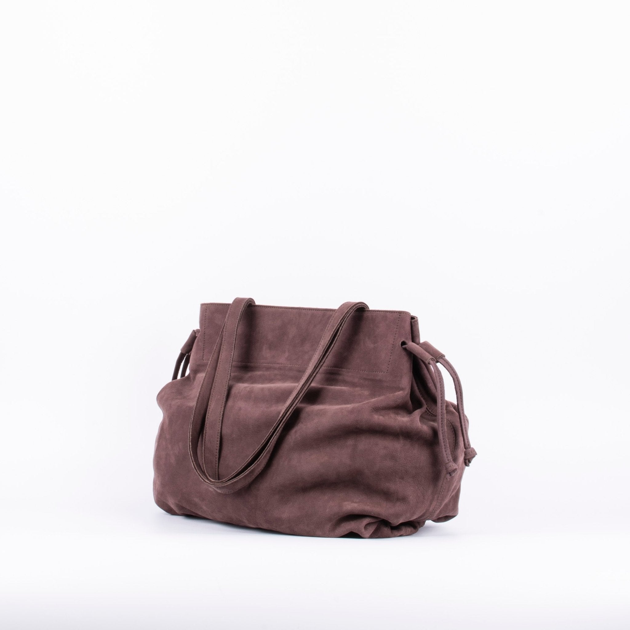 Lana long beach cioccolato - borsa grande a spalla in pelle marrone - Marta Ray