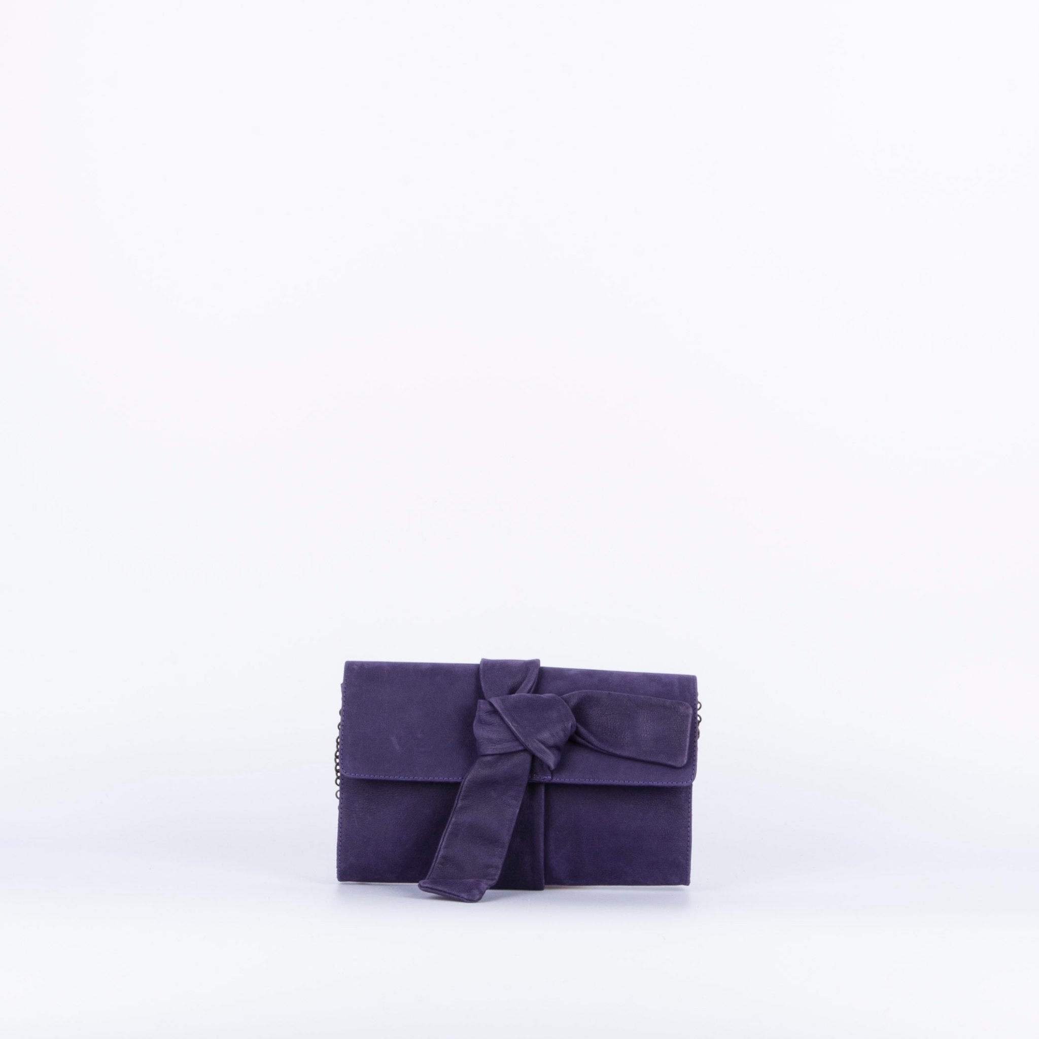 Larissa long beach indaco - pochette con tracolla in pelle viola - Marta Ray