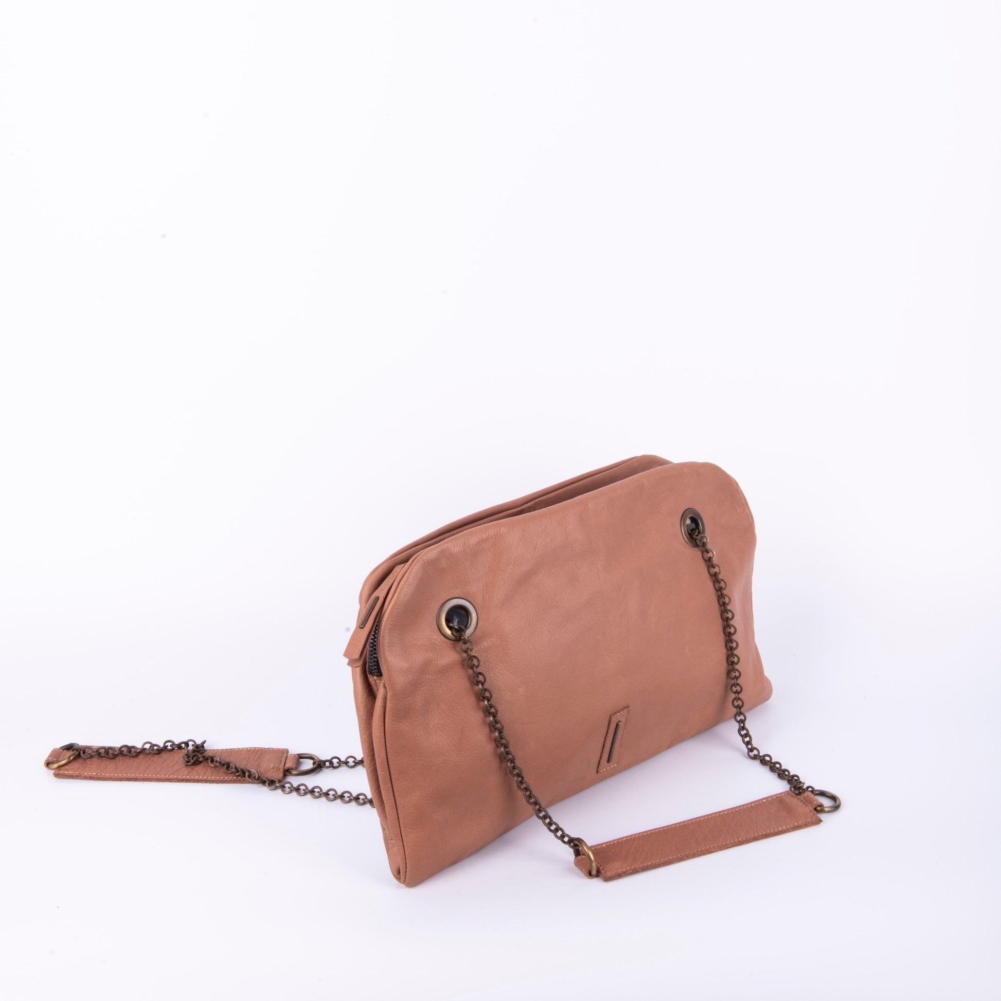 Leila mousse cammeo - pochette in pelle rosa - Marta Ray