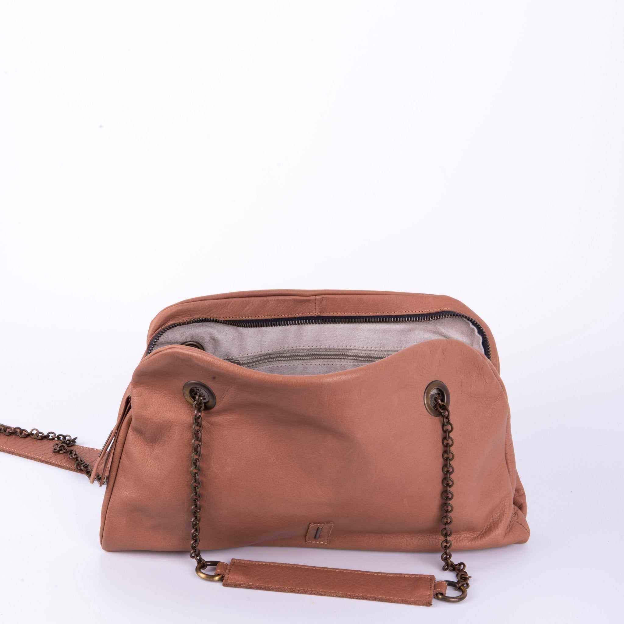 Leila mousse cammeo - pochette in pelle rosa - Marta Ray