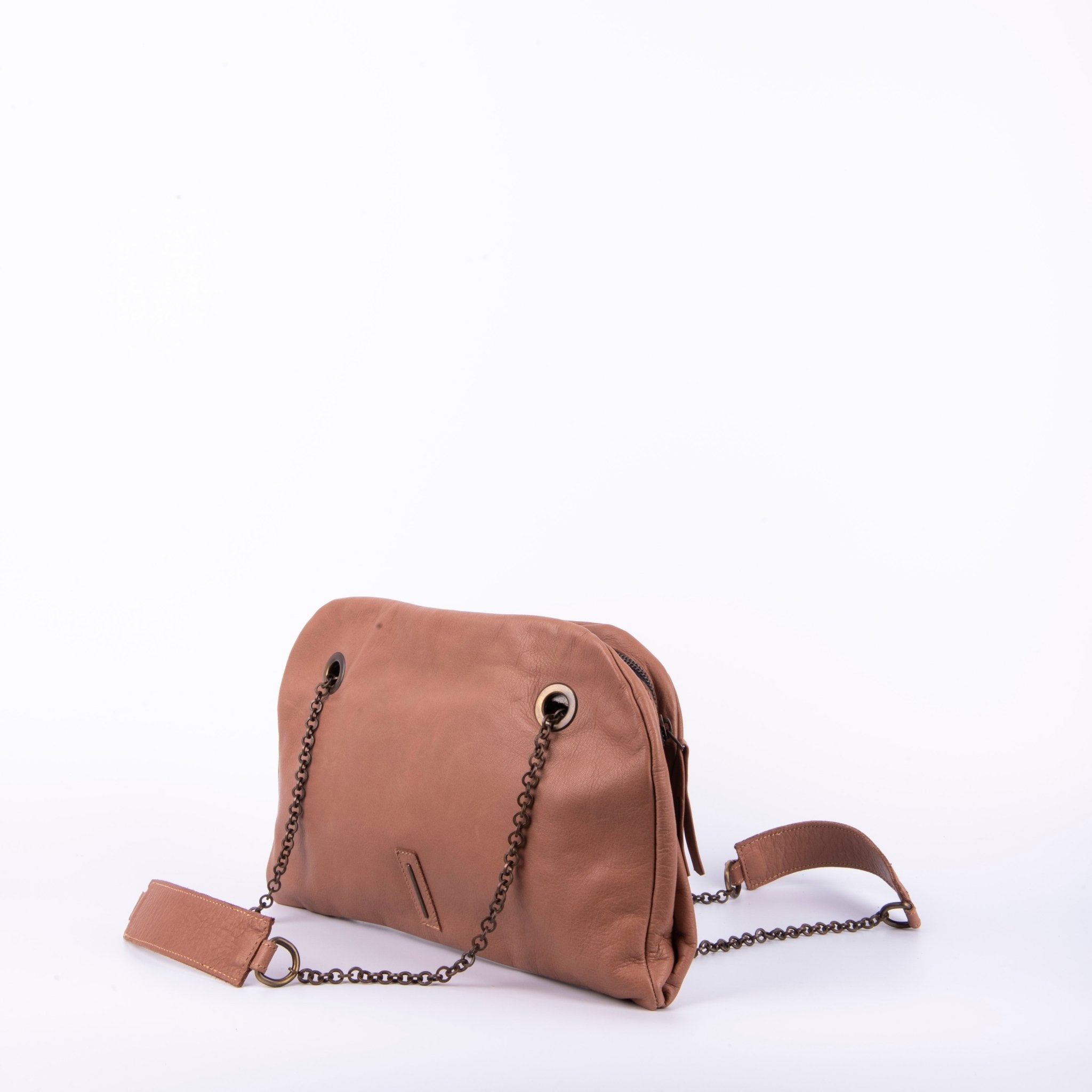 Leila mousse cammeo - pochette in pelle rosa - Marta Ray