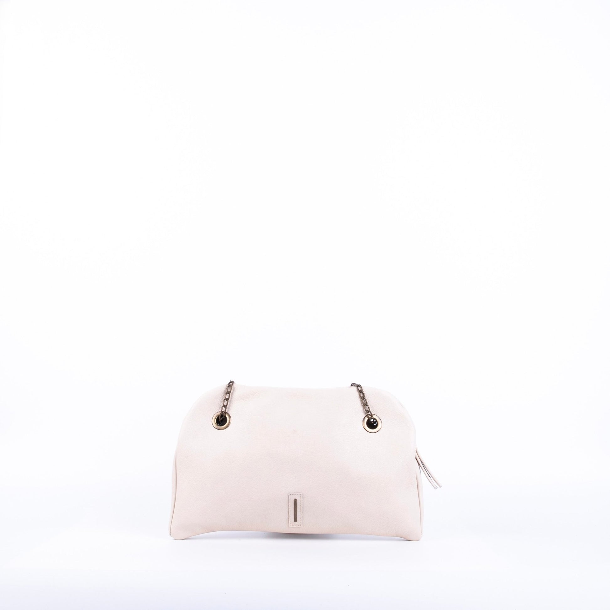 Leila mousse latte macchiato - pochette in pelle bianca - Marta Ray