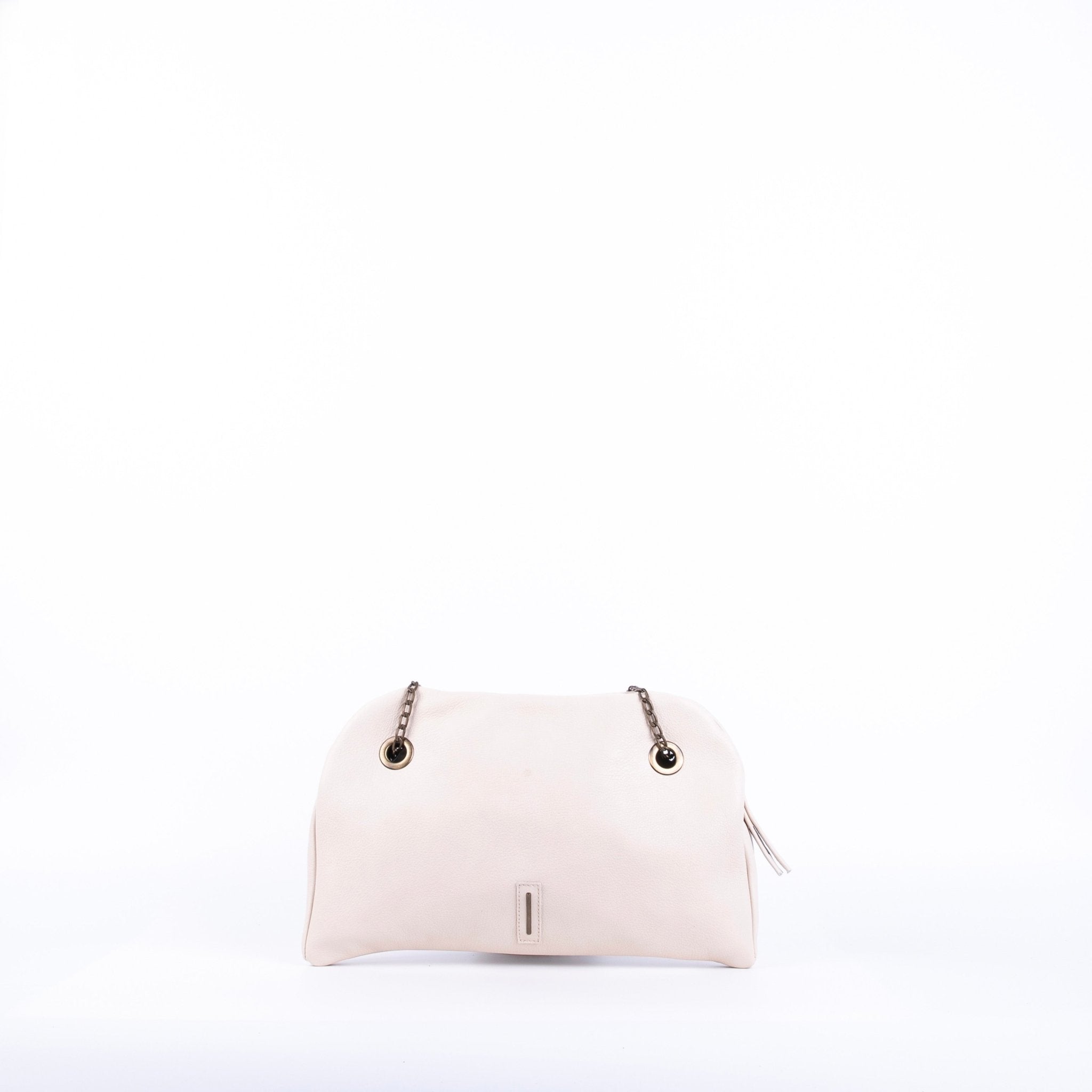 Leila mousse latte macchiato - pochette in pelle bianca - Marta Ray