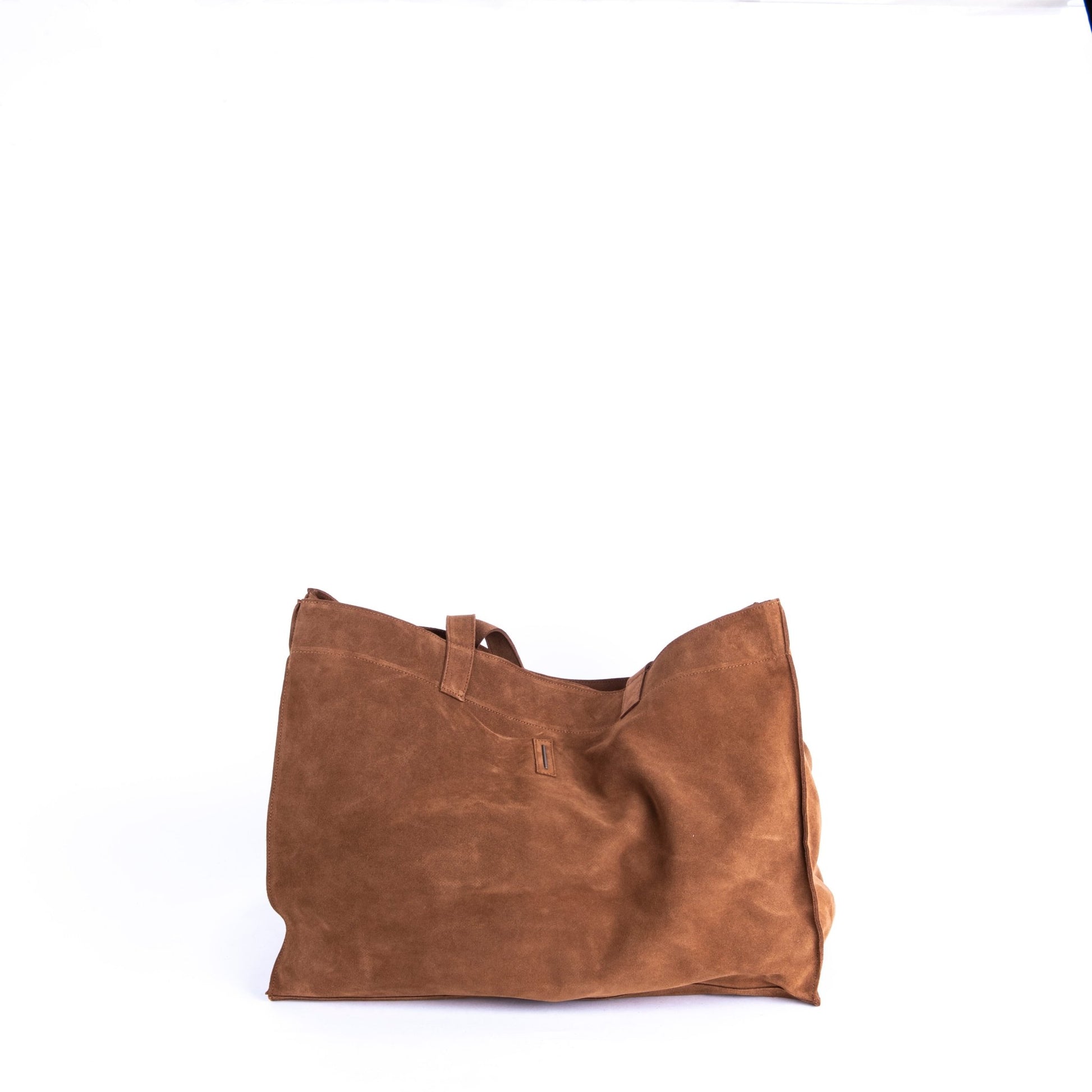 Linda camoscio cuoio - borsa a tracolla grande morbida marrone - Marta Ray