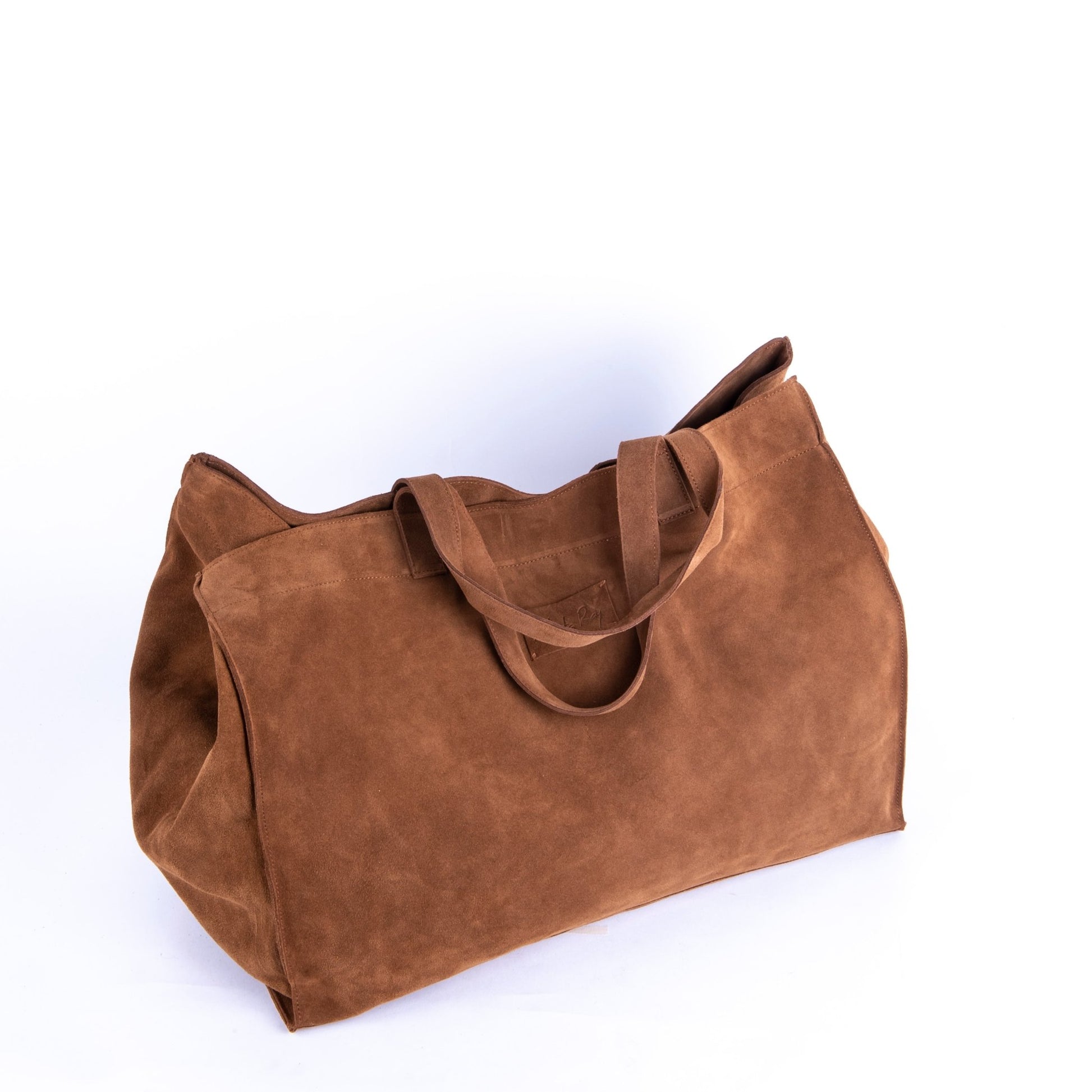 Linda camoscio cuoio - borsa a tracolla grande morbida marrone - Marta Ray