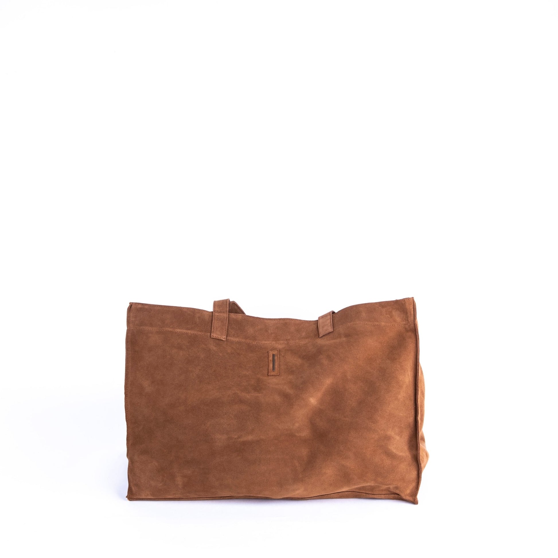 Linda camoscio cuoio - borsa a tracolla grande morbida marrone - Marta Ray