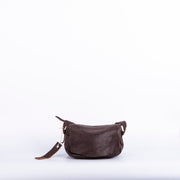 Liv spider testa di moro - patta a tracolla in pelle marrone con zip - Marta Ray