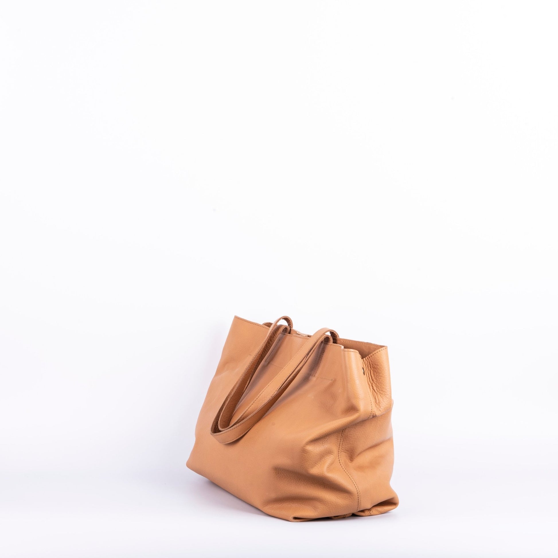 Lotta amalfi nocciola - borsa a spalla grande in pelle beige - Marta Ray