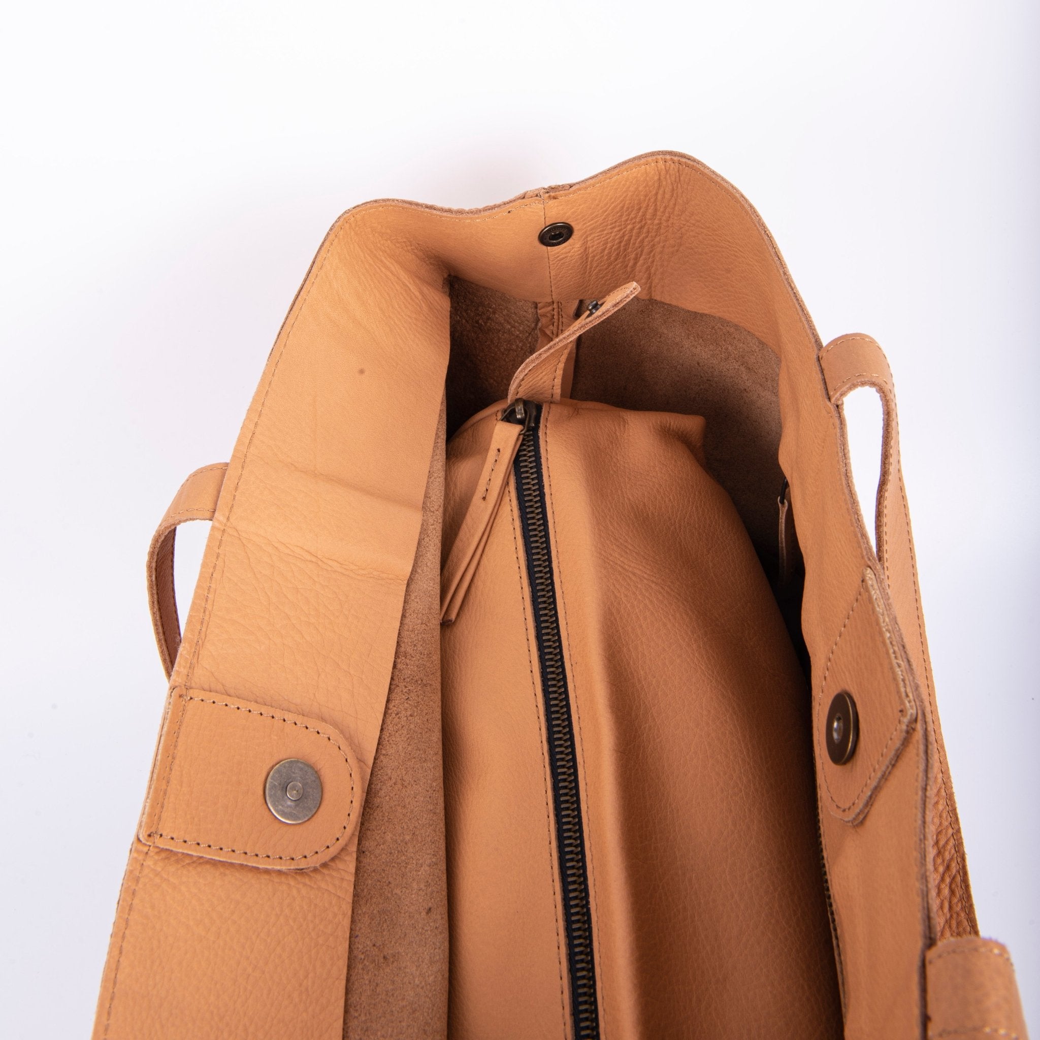 Lotta amalfi nocciola - borsa a spalla grande in pelle beige - Marta Ray