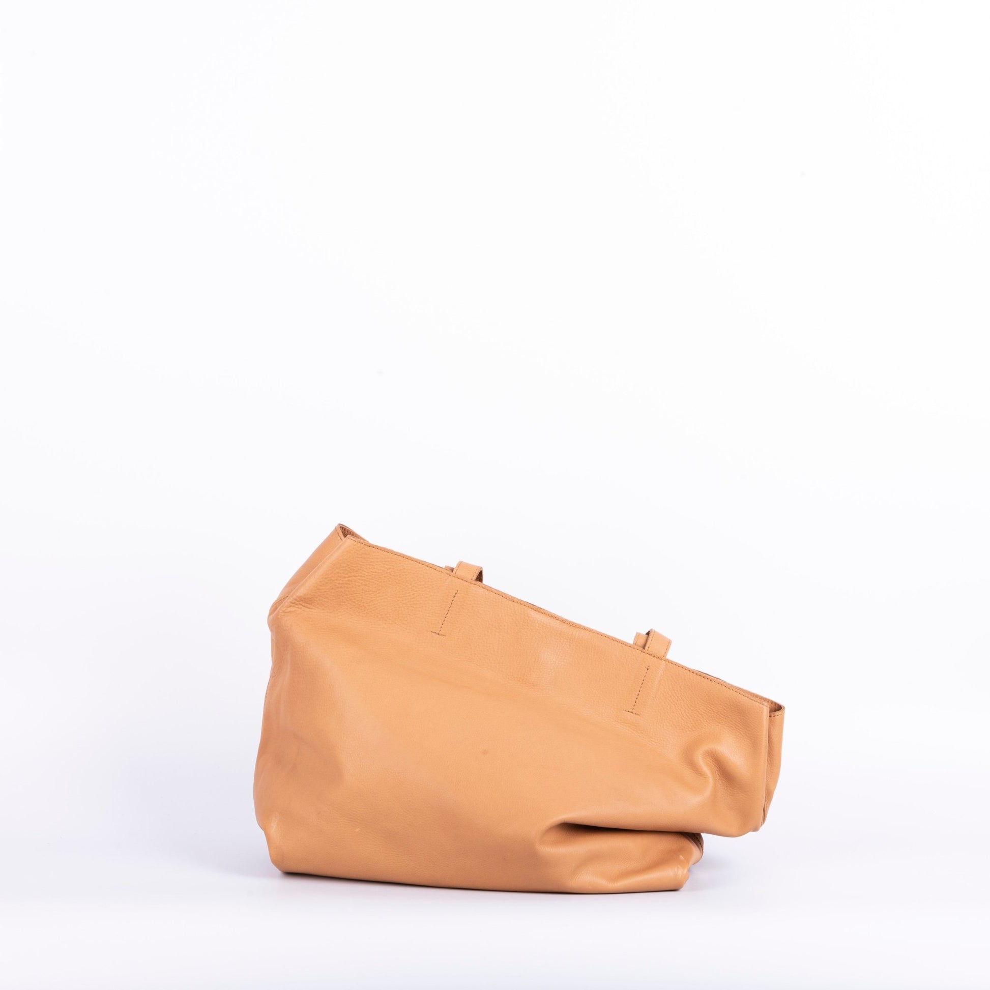 Lotta amalfi nocciola - borsa a spalla grande in pelle beige - Marta Ray
