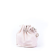 Love bag mousse latte macchiato+ cuoio - secchiello a tracolla in pelle bianco - Marta Ray