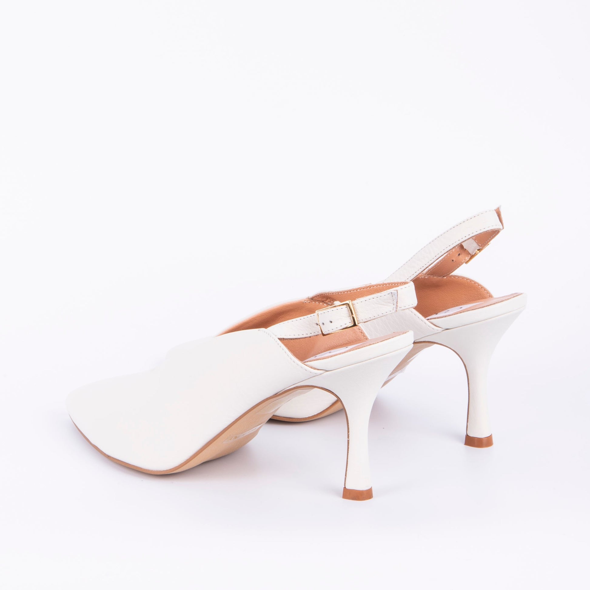 Lucrezia savage ecru - mule in pelle beige - Marta Ray