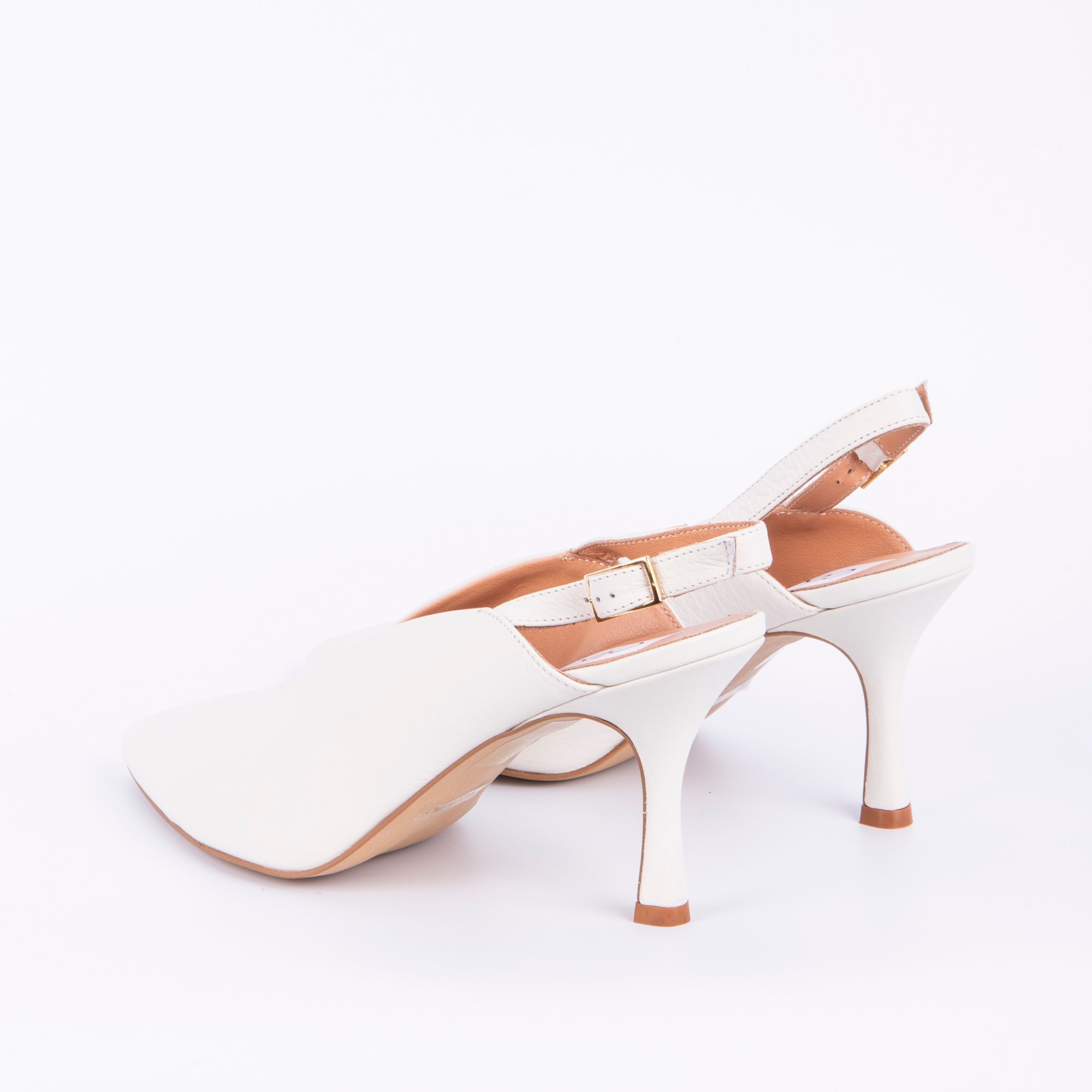 Lucrezia savage ecru - mule in pelle beige - Marta Ray